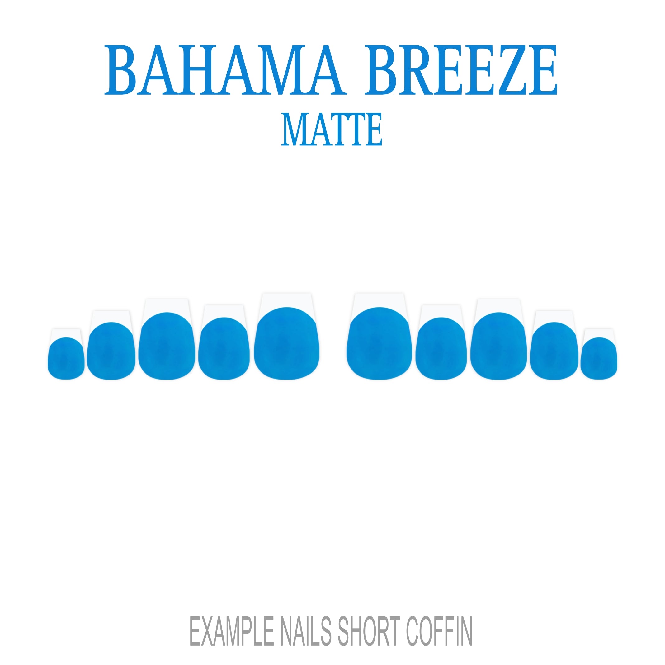Bahama Breeze sky blue French tip press-on nails