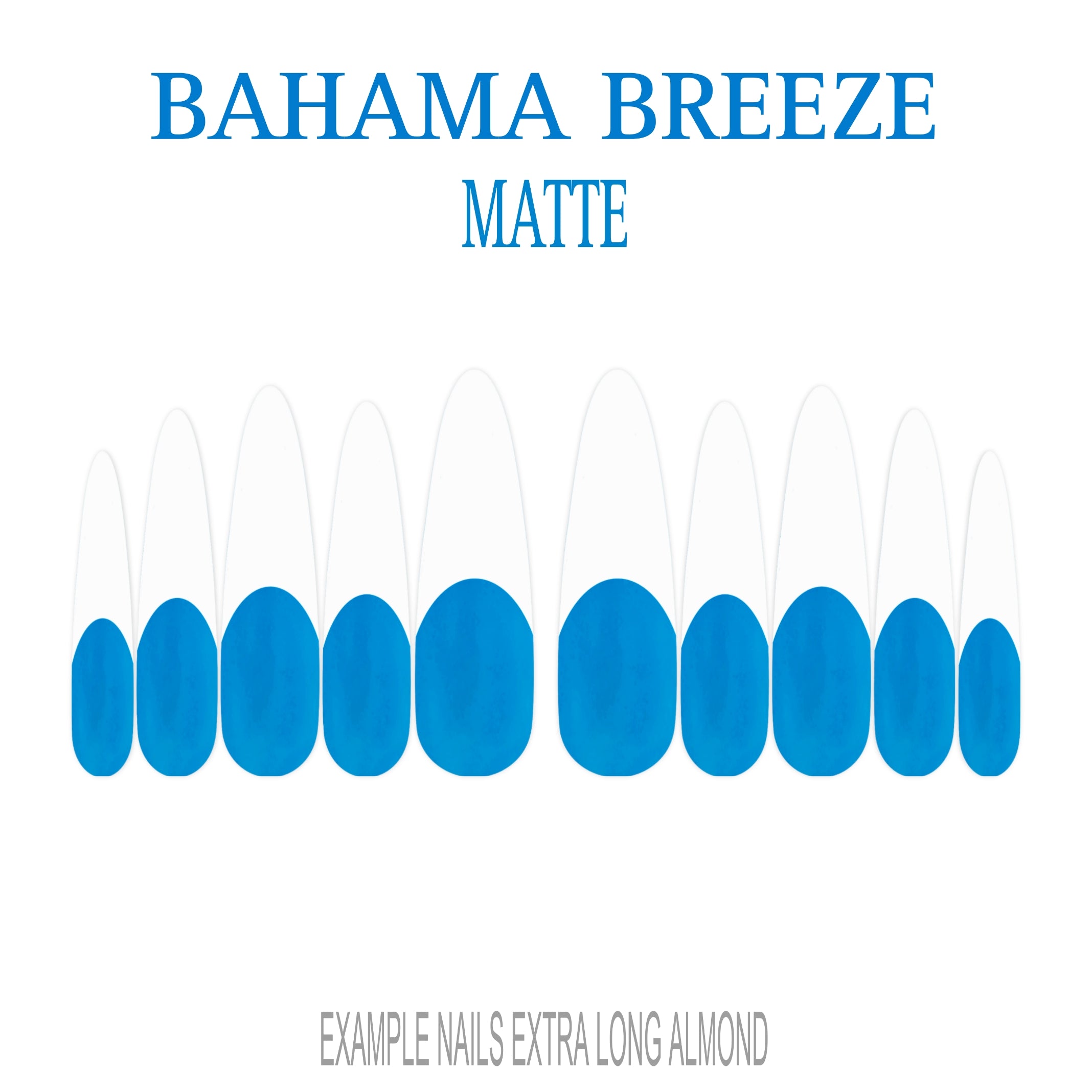 Bahama Breeze sky blue French tip press-on nails