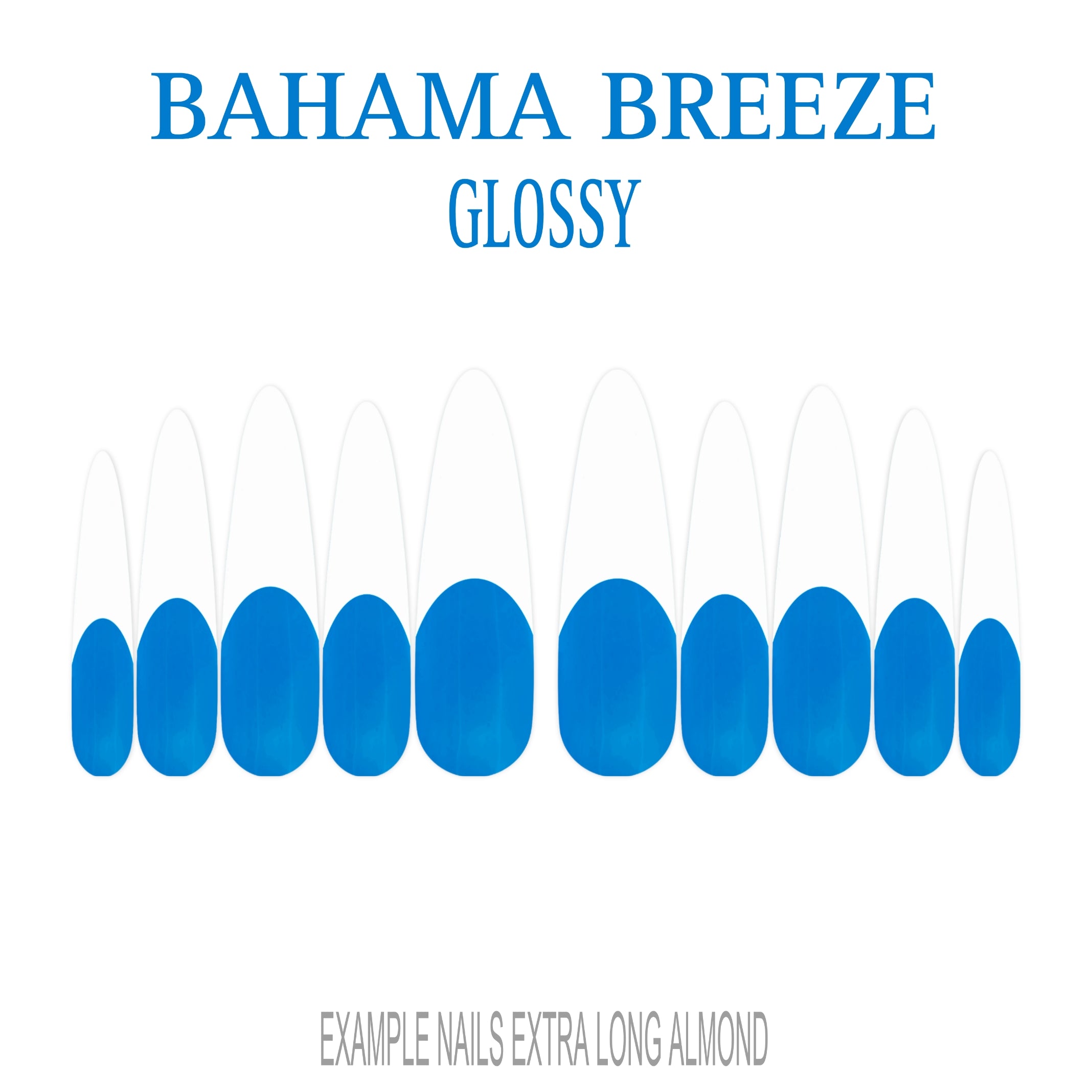 Bahama Breeze sky blue French tip press-on nails