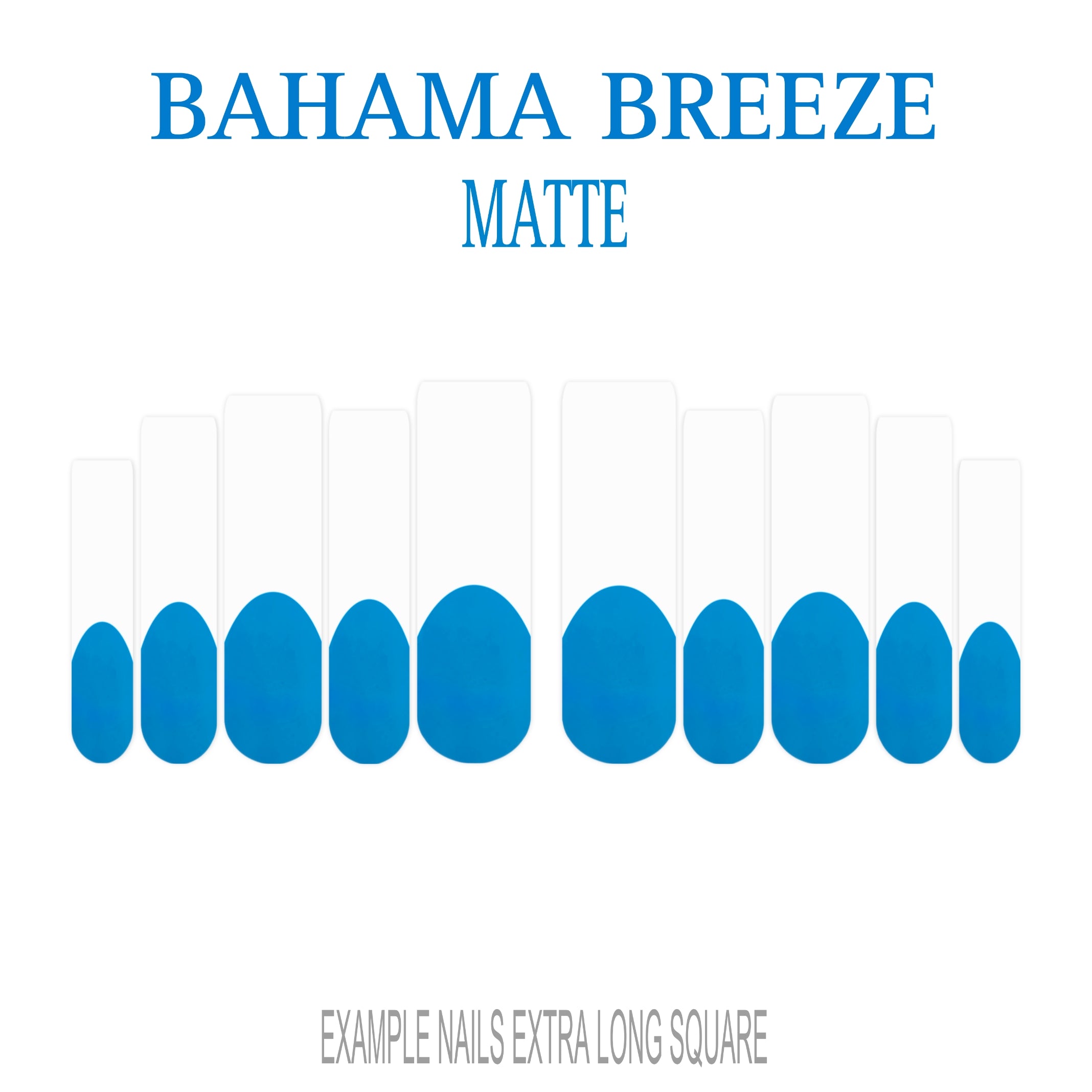 Bahama Breeze sky blue French tip press-on nails