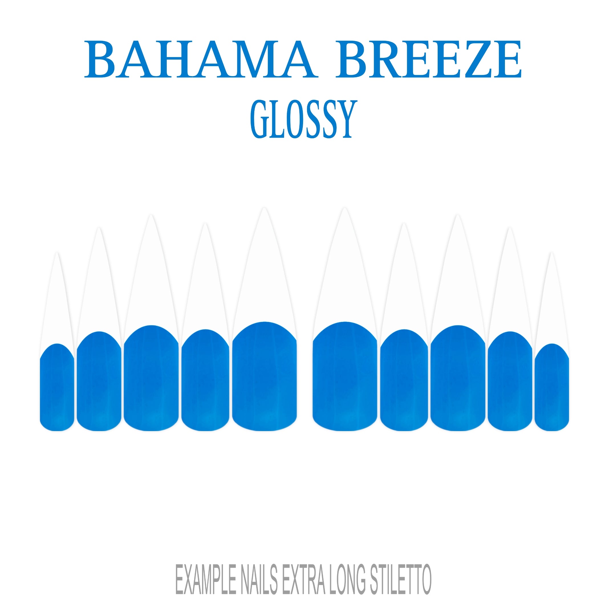 Bahama Breeze sky blue French tip press-on nails