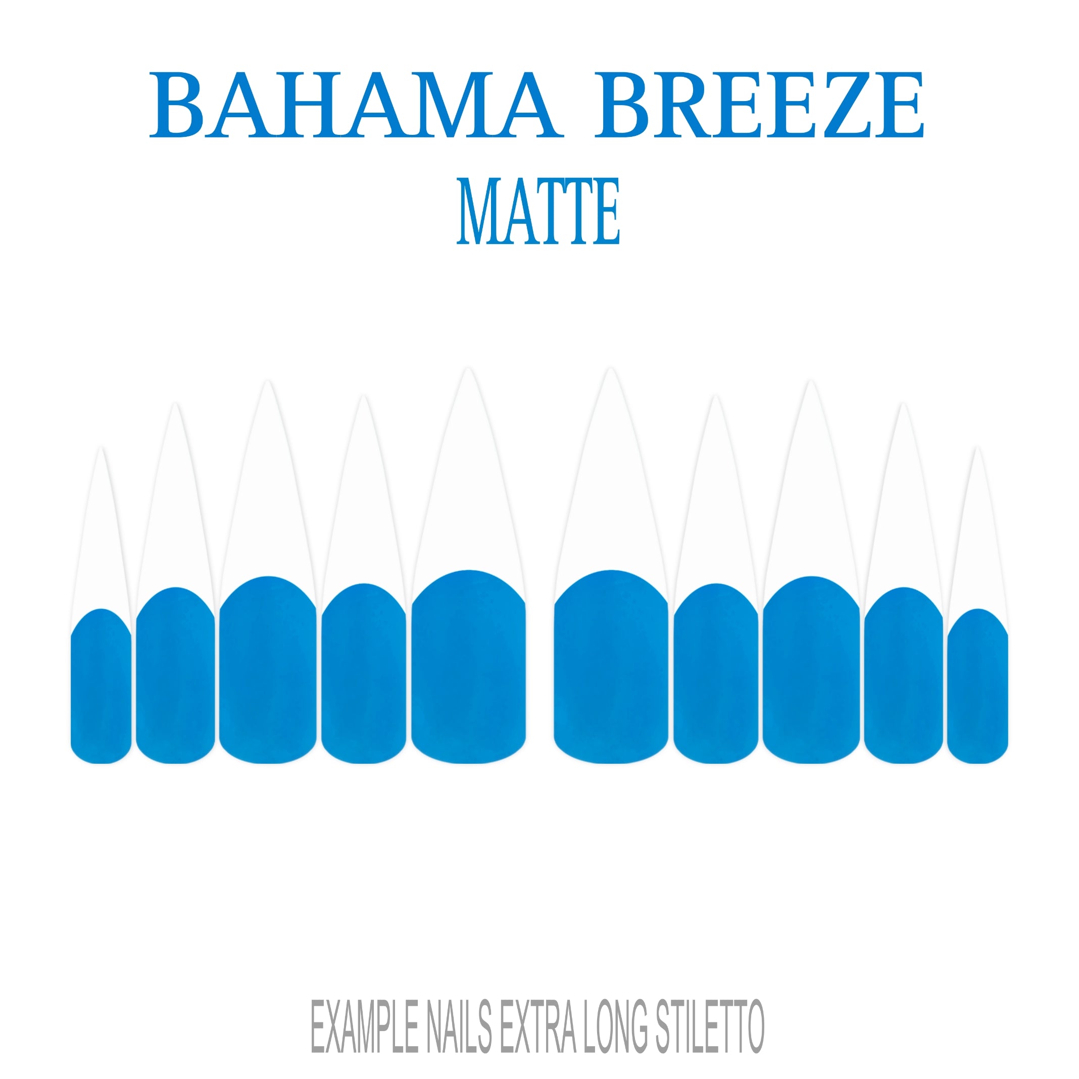 Bahama Breeze sky blue French tip press-on nails