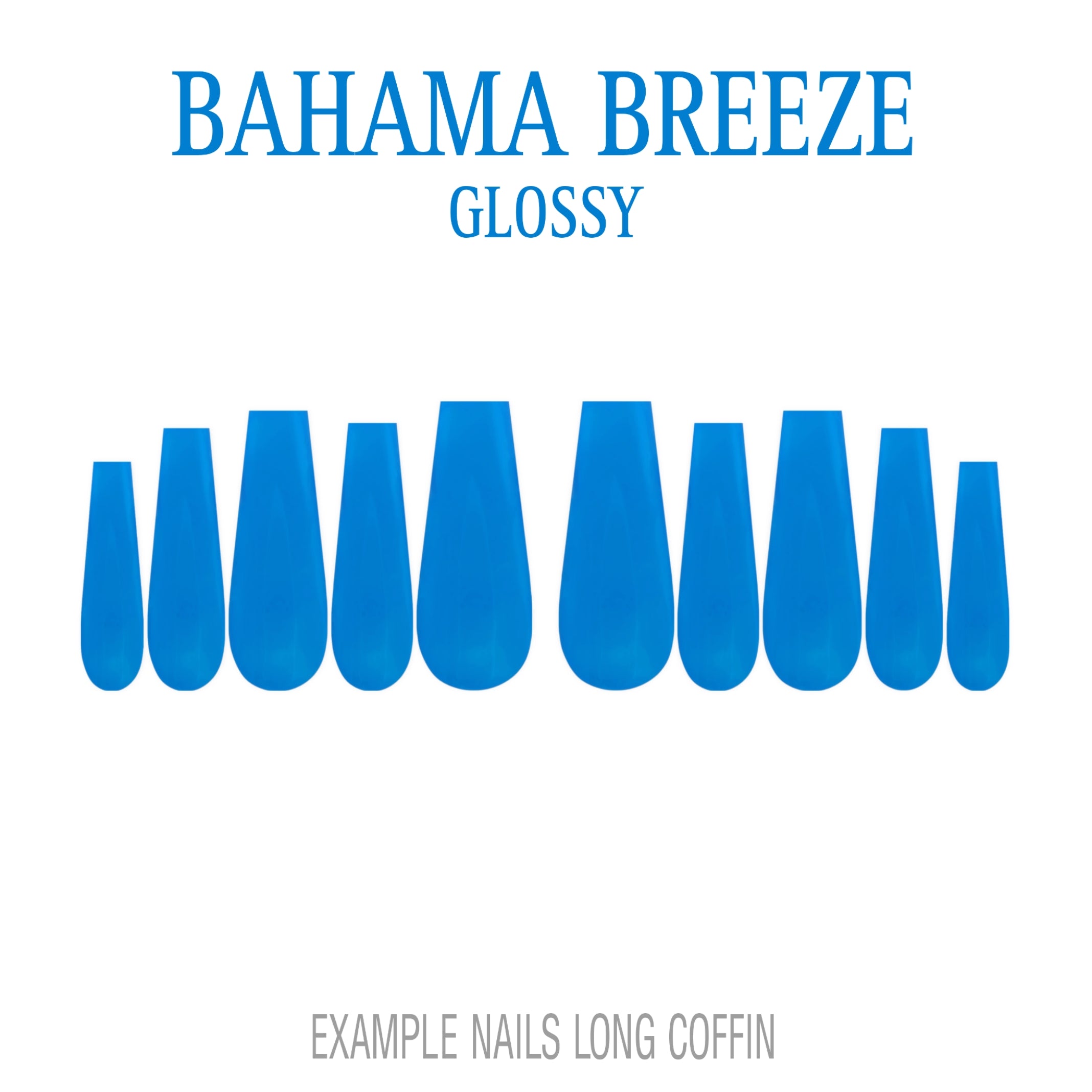 Bahama Breeze sky blue press-on nails