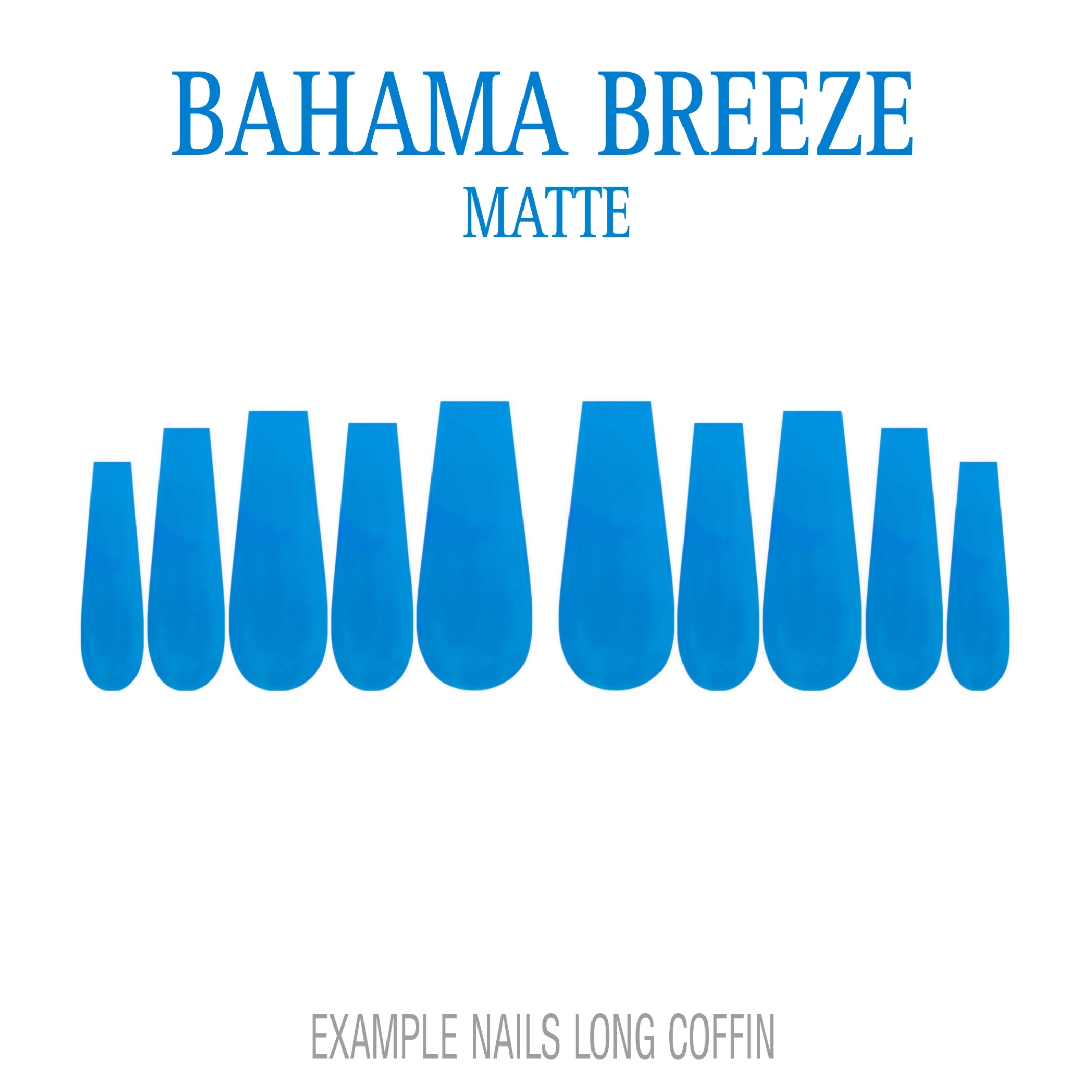 Bahama Breeze sky blue press-on nails