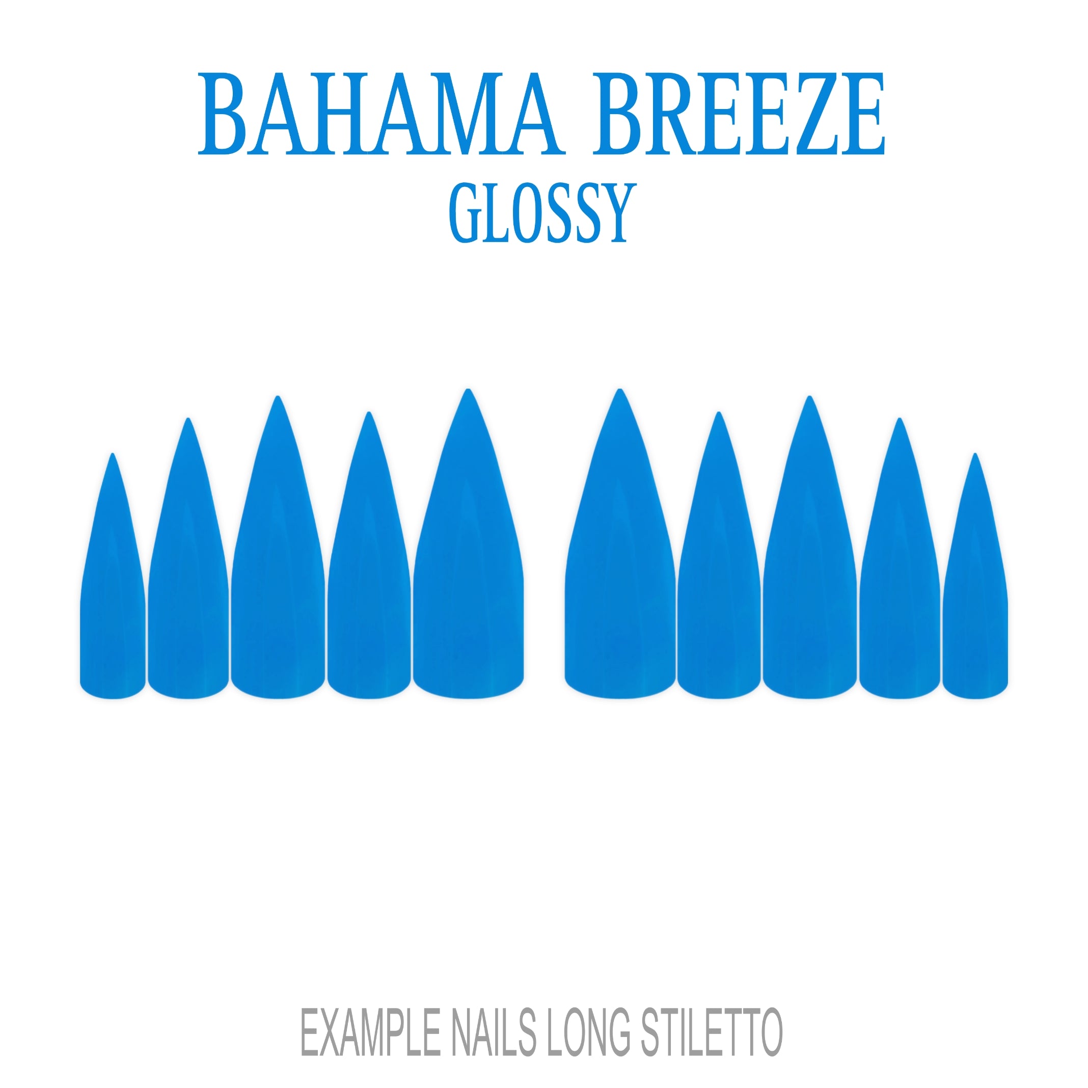 Bahama Breeze sky blue press-on nails