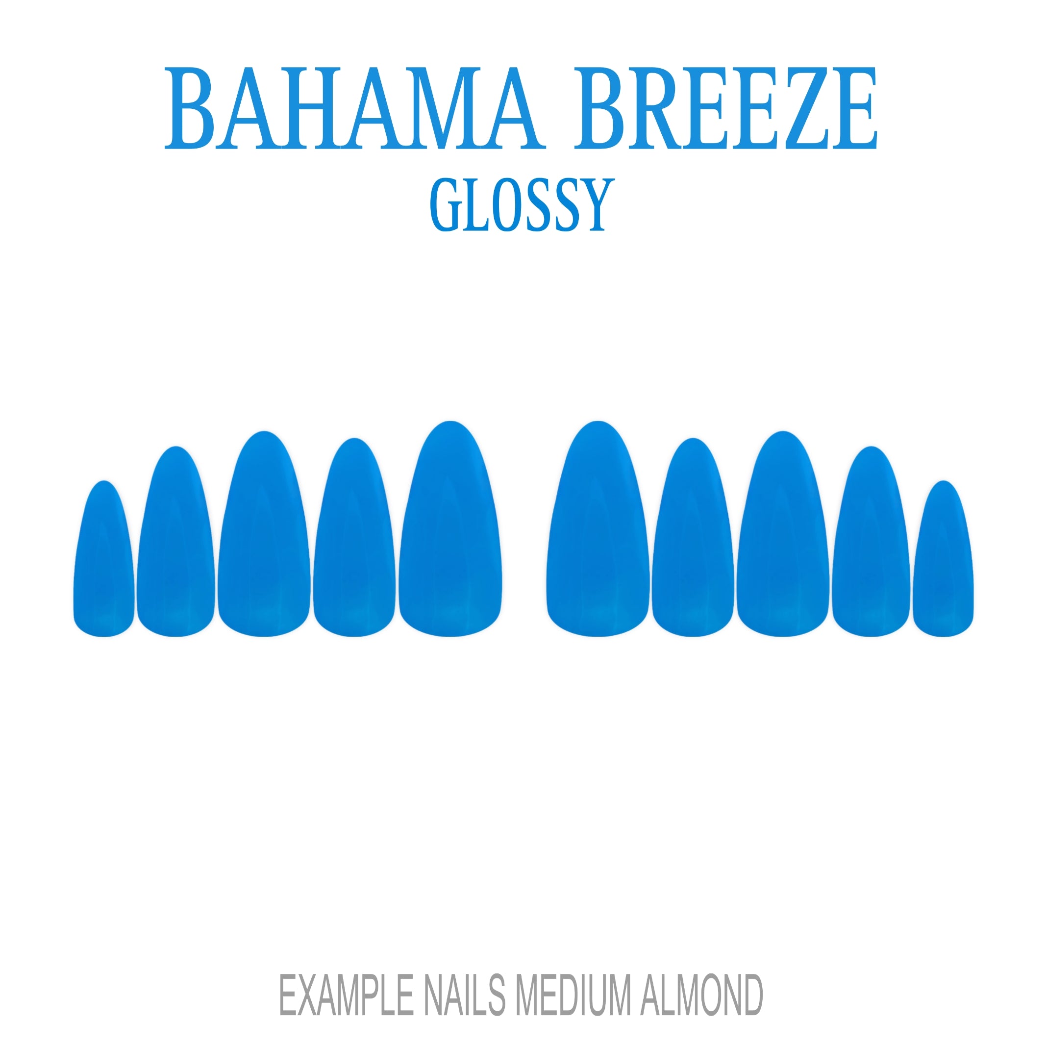 Bahama Breeze sky blue press-on nails