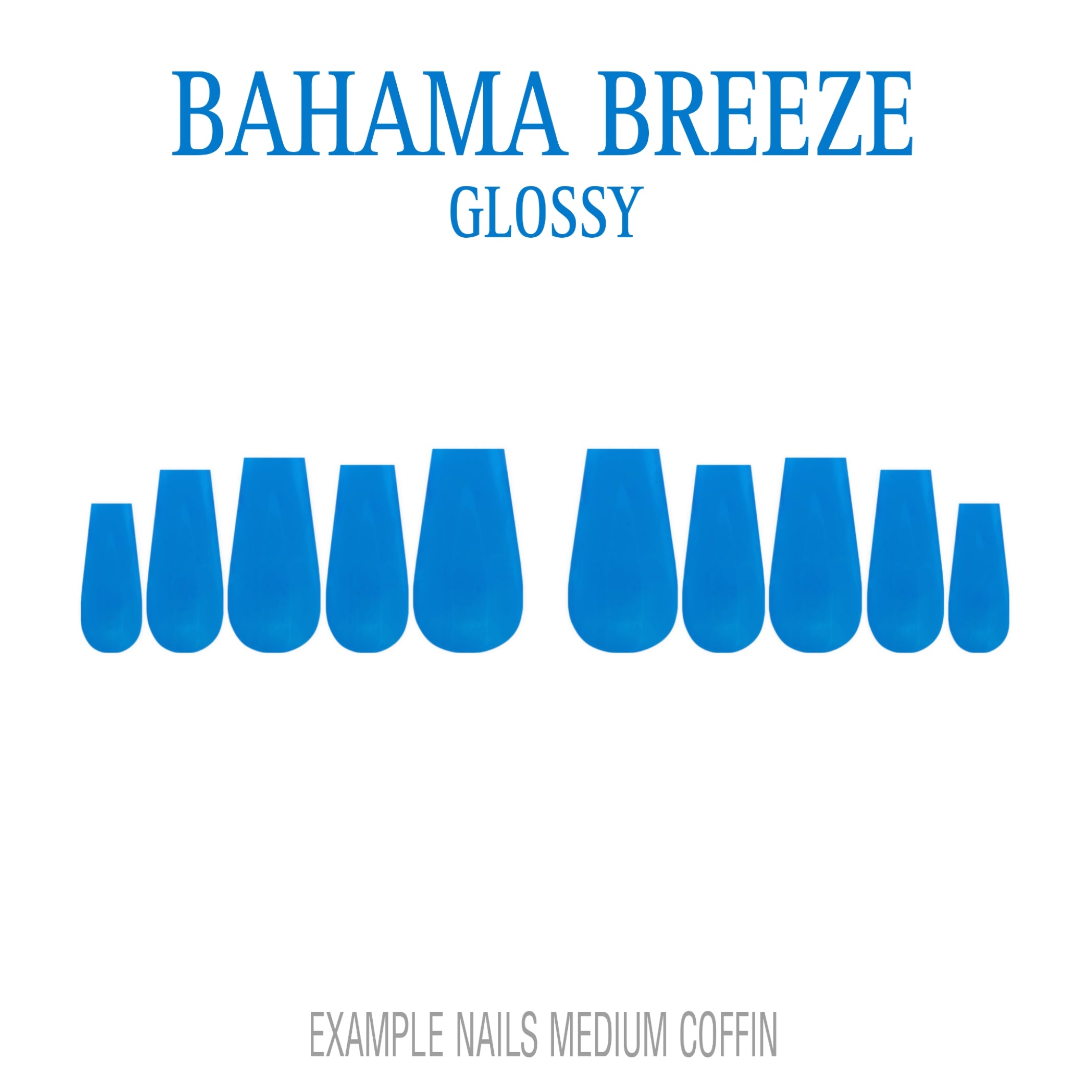 Bahama Breeze sky blue press-on nails