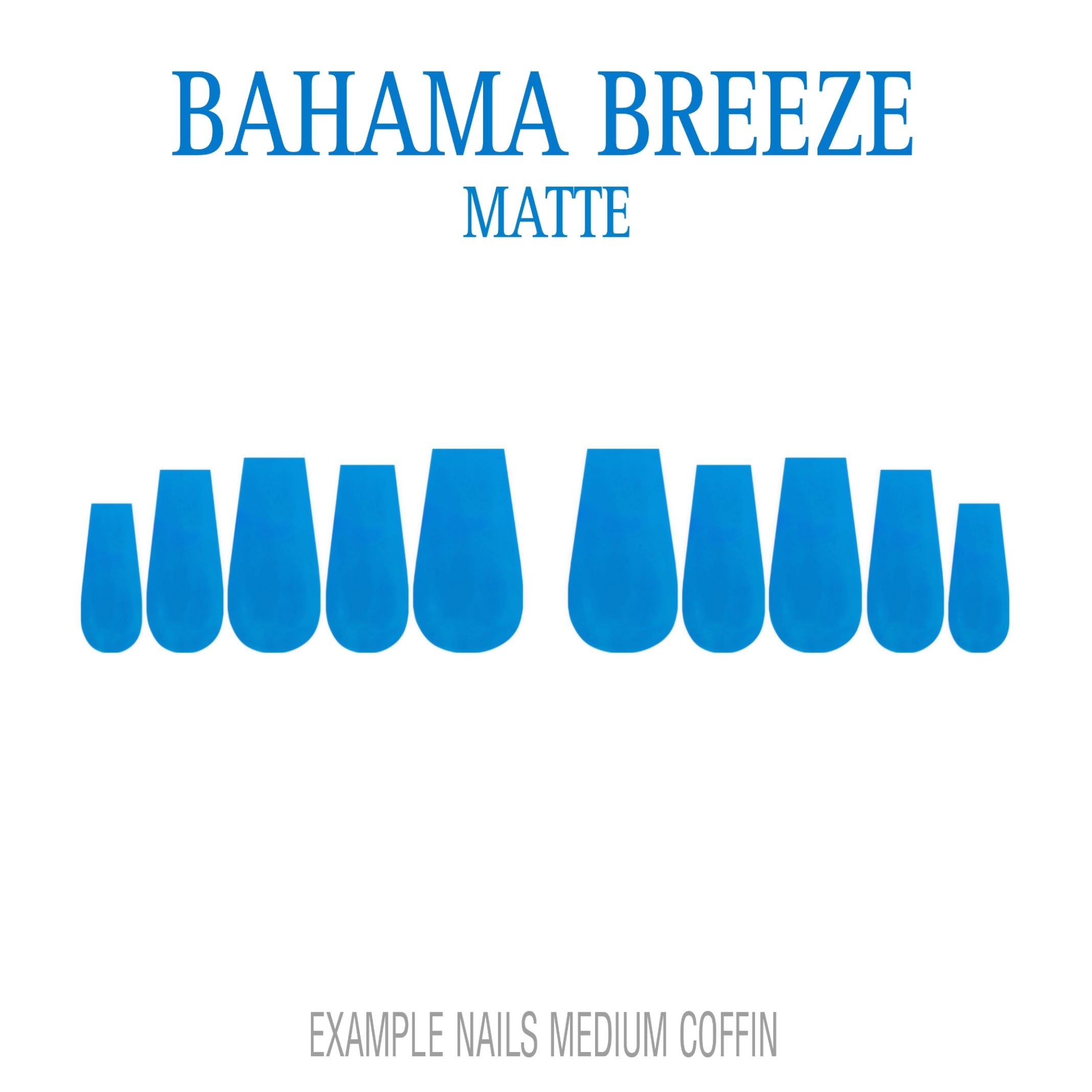 Bahama Breeze sky blue press-on nails