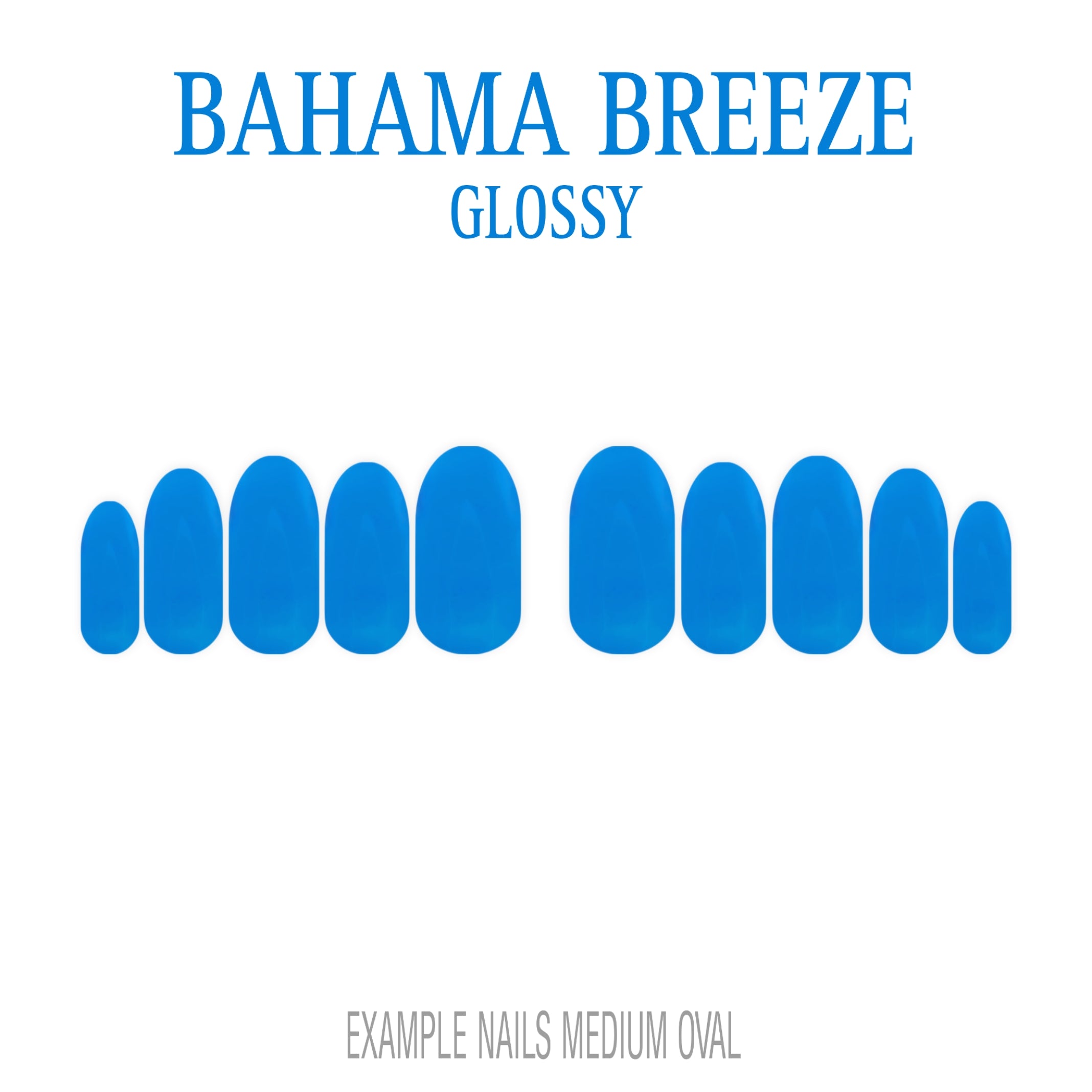 Bahama Breeze sky blue press-on nails