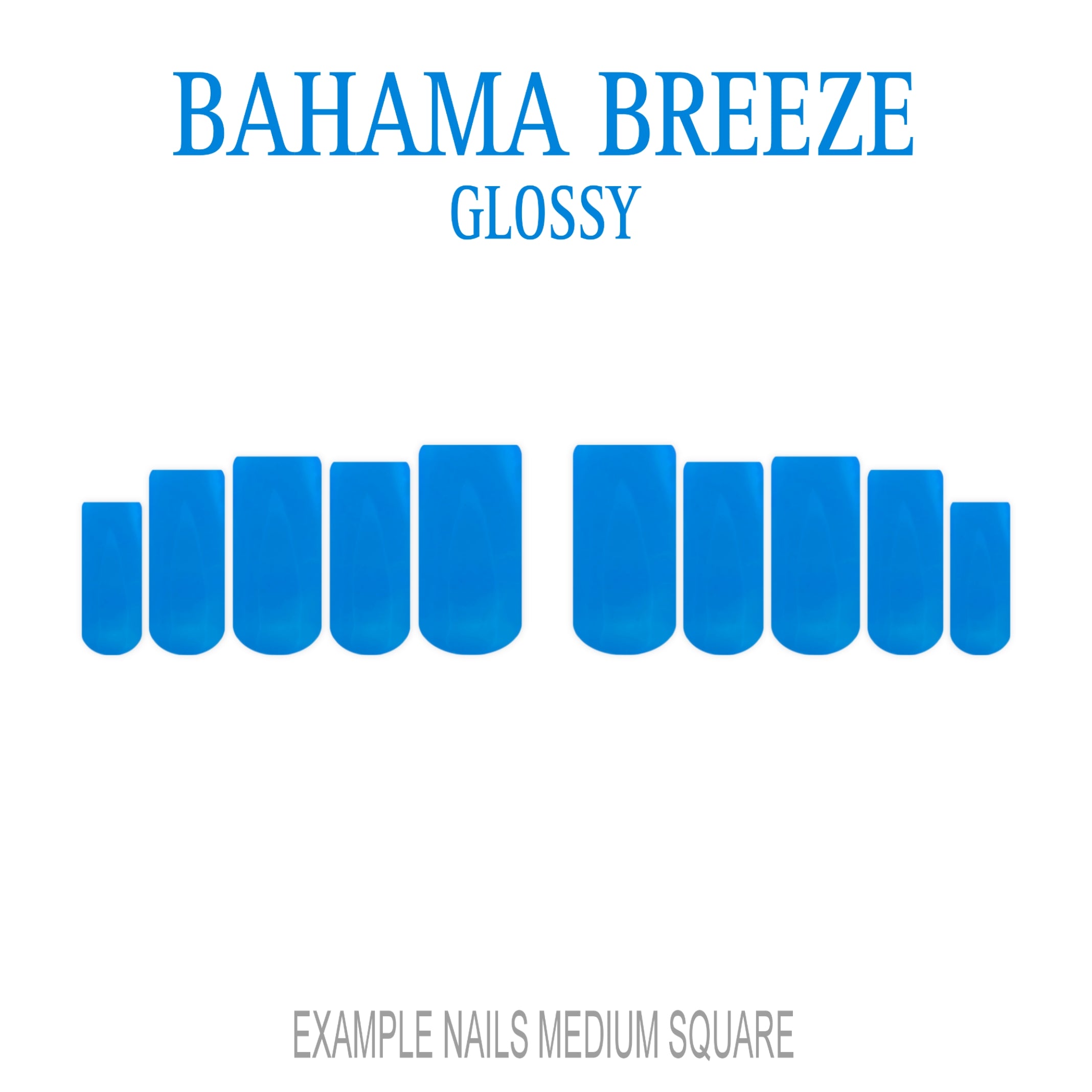Bahama Breeze sky blue press-on nails