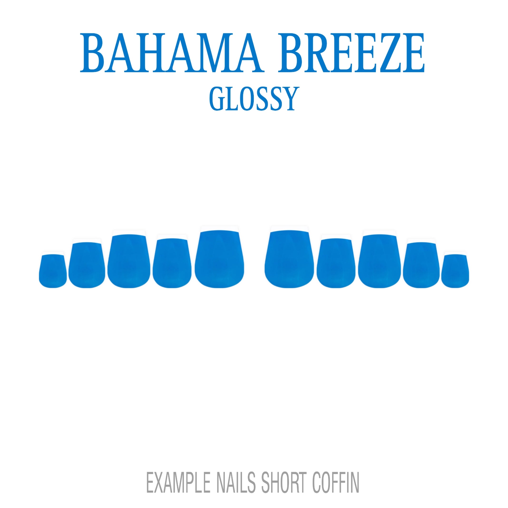 Bahama Breeze sky blue press-on nails