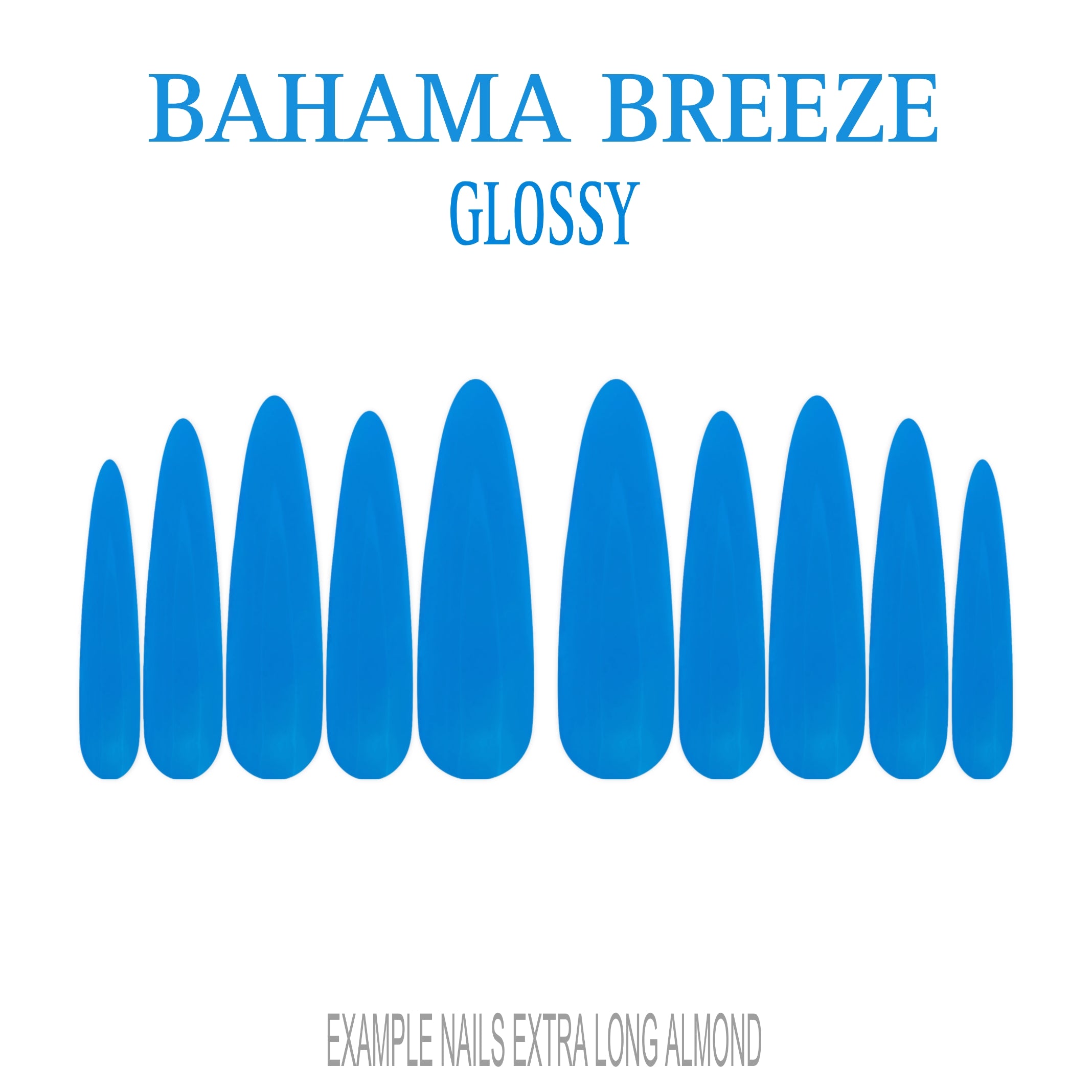 Bahama Breeze sky blue press-on nails
