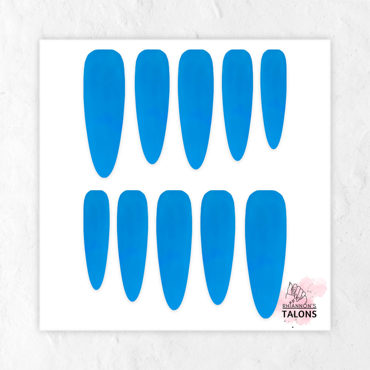 Bahama Breeze sky blue extra long almond press-on nails
