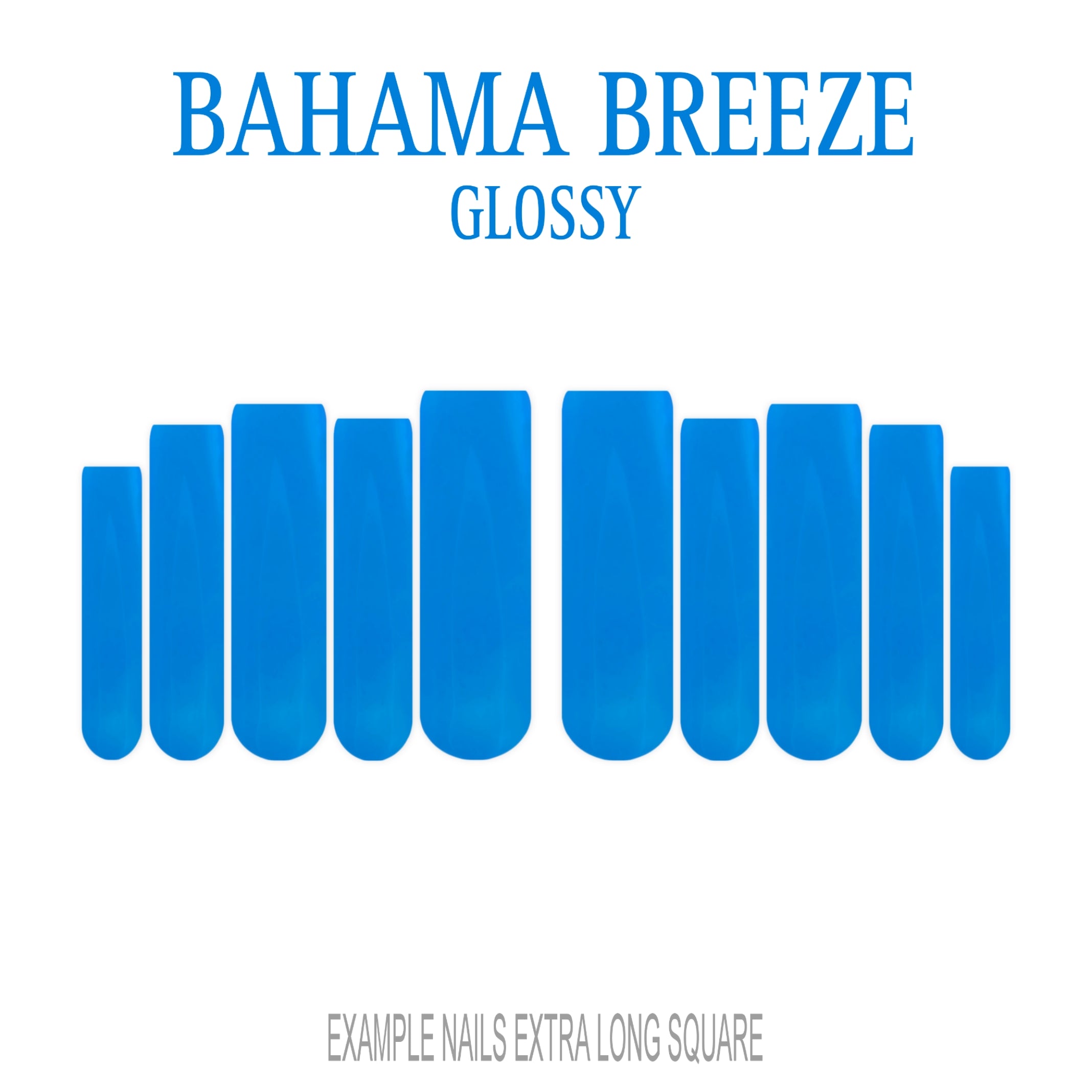 Bahama Breeze sky blue press-on nails