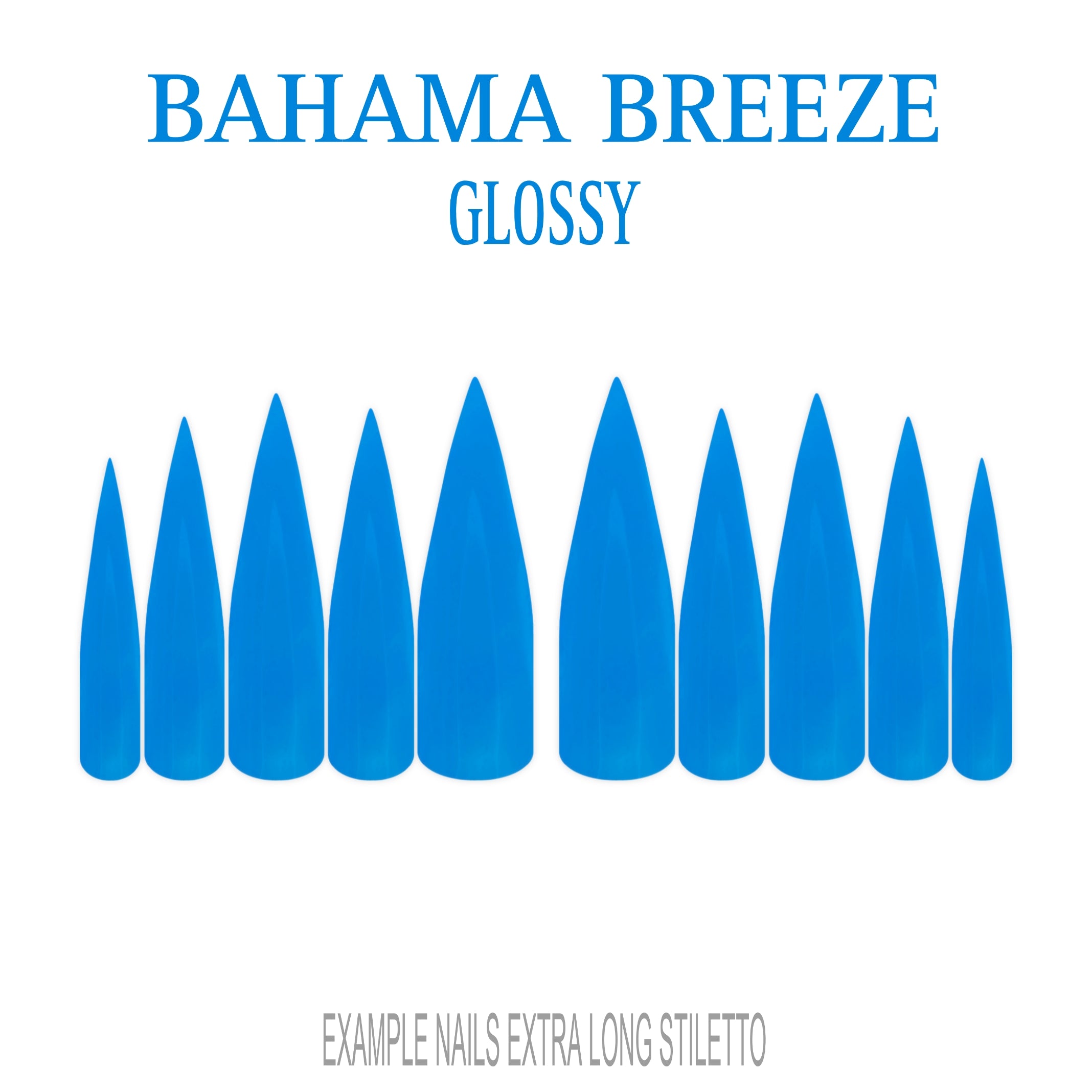 Bahama Breeze sky blue press-on nails