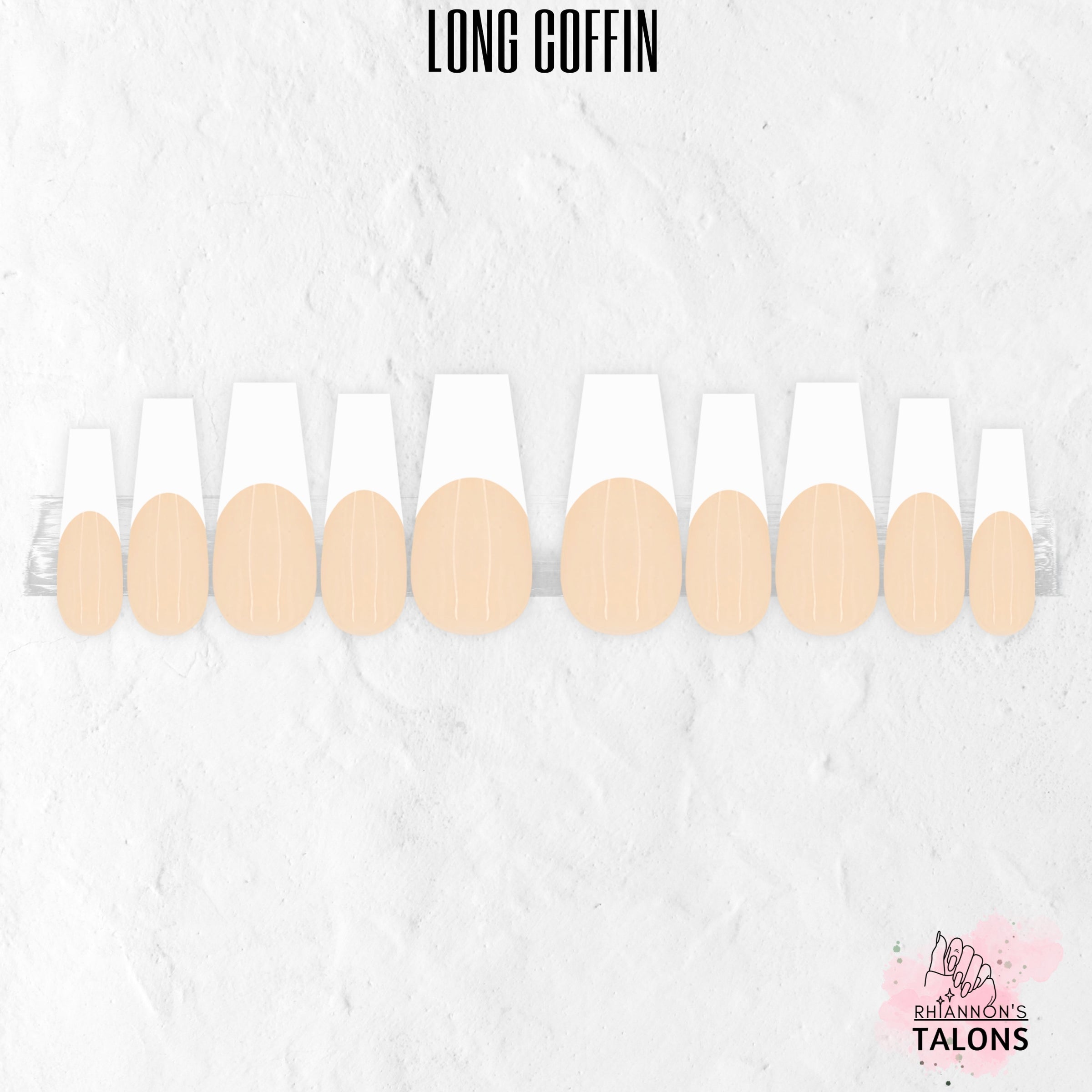 Beautiful Beige nude French tip press-on nails