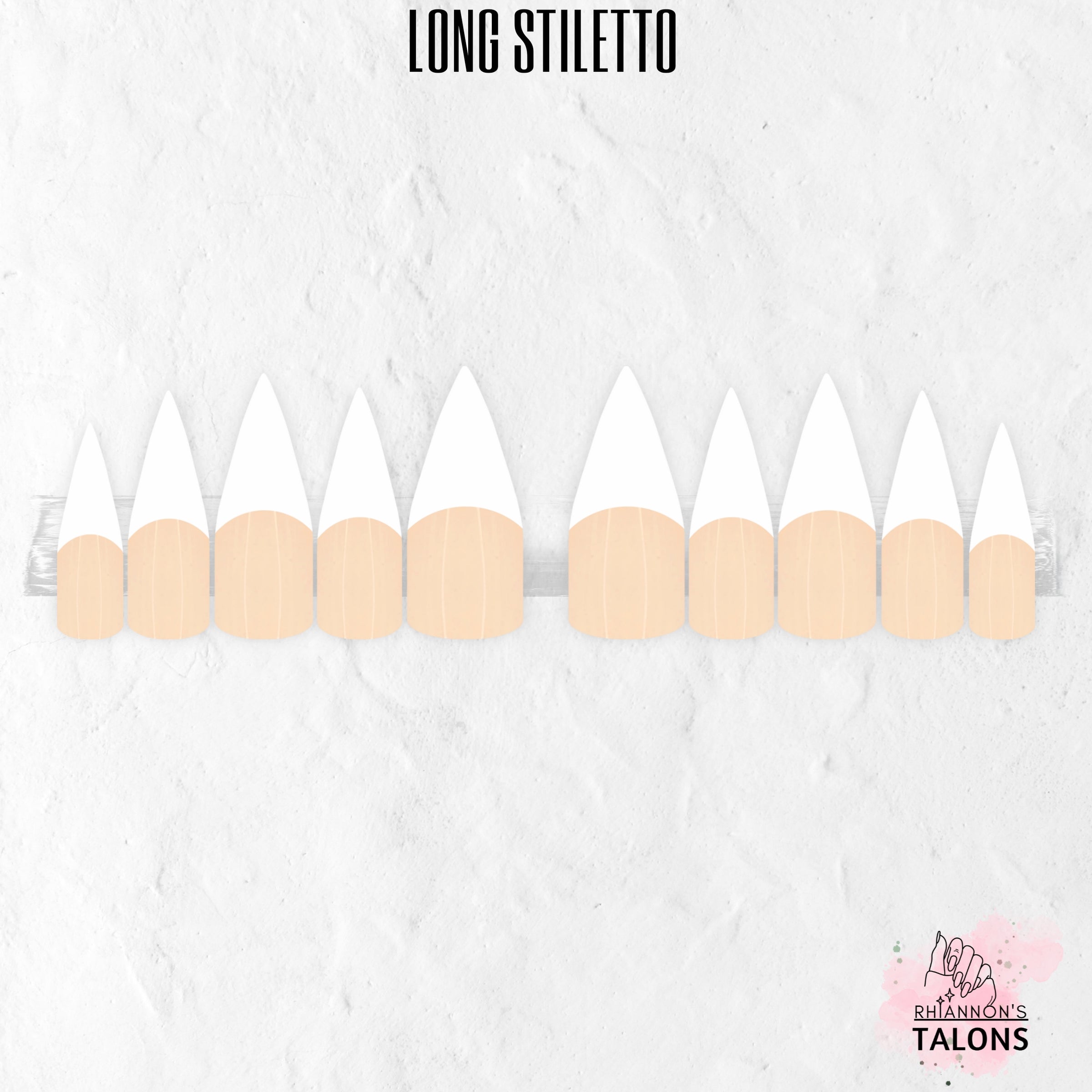 Beautiful Beige nude French tip press-on nails