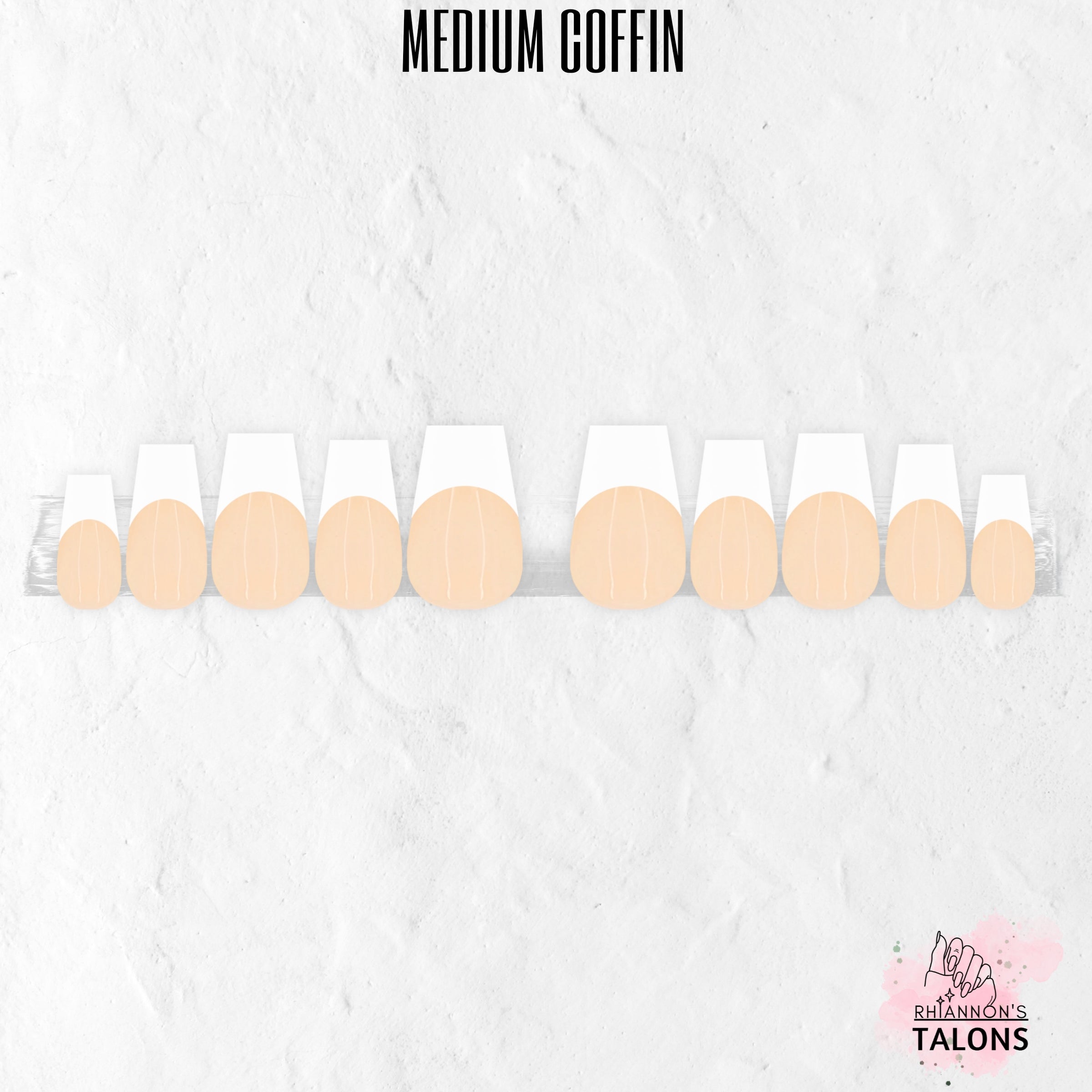 Beautiful Beige nude French tip press-on nails