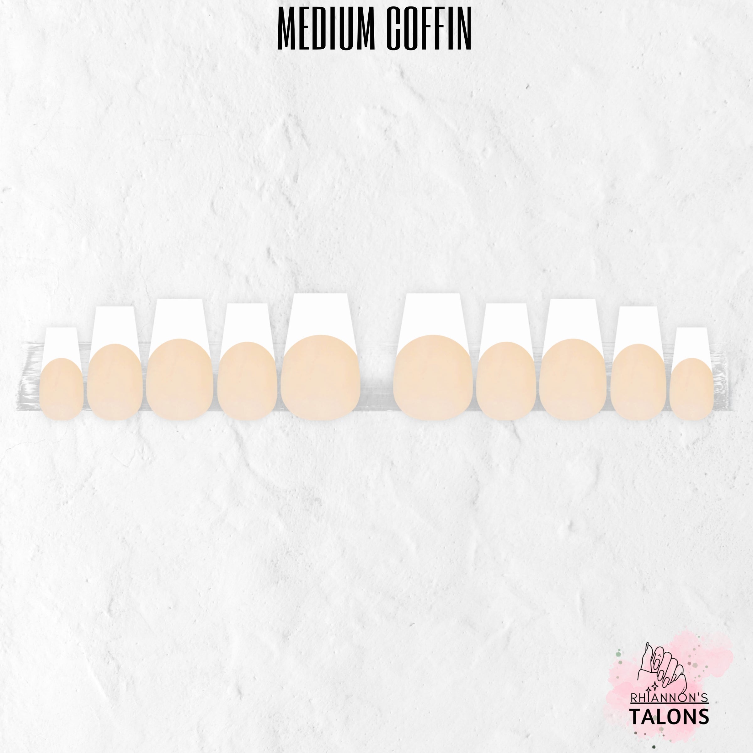 Beautiful Beige nude French tip press-on nails