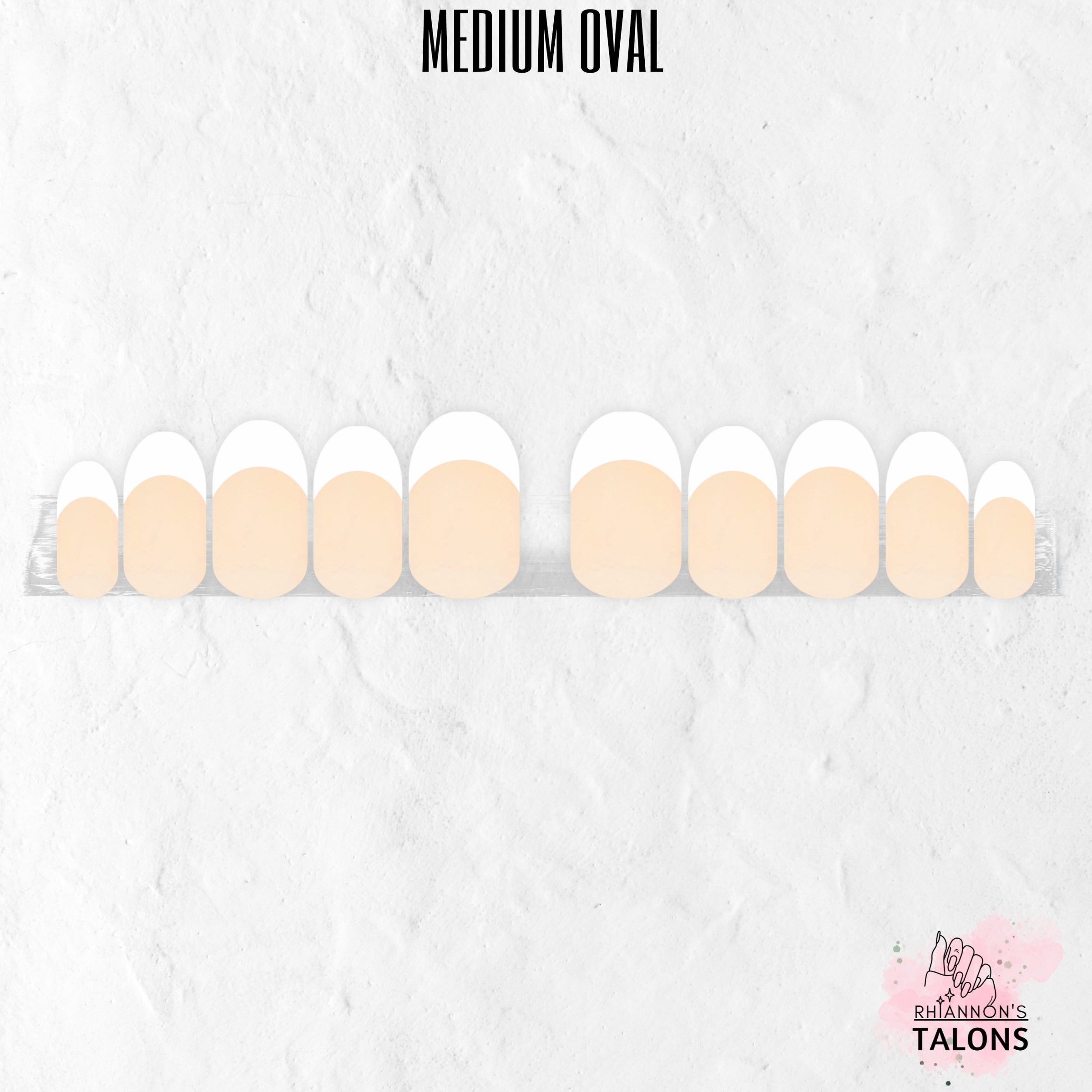 Beautiful Beige nude French tip press-on nails