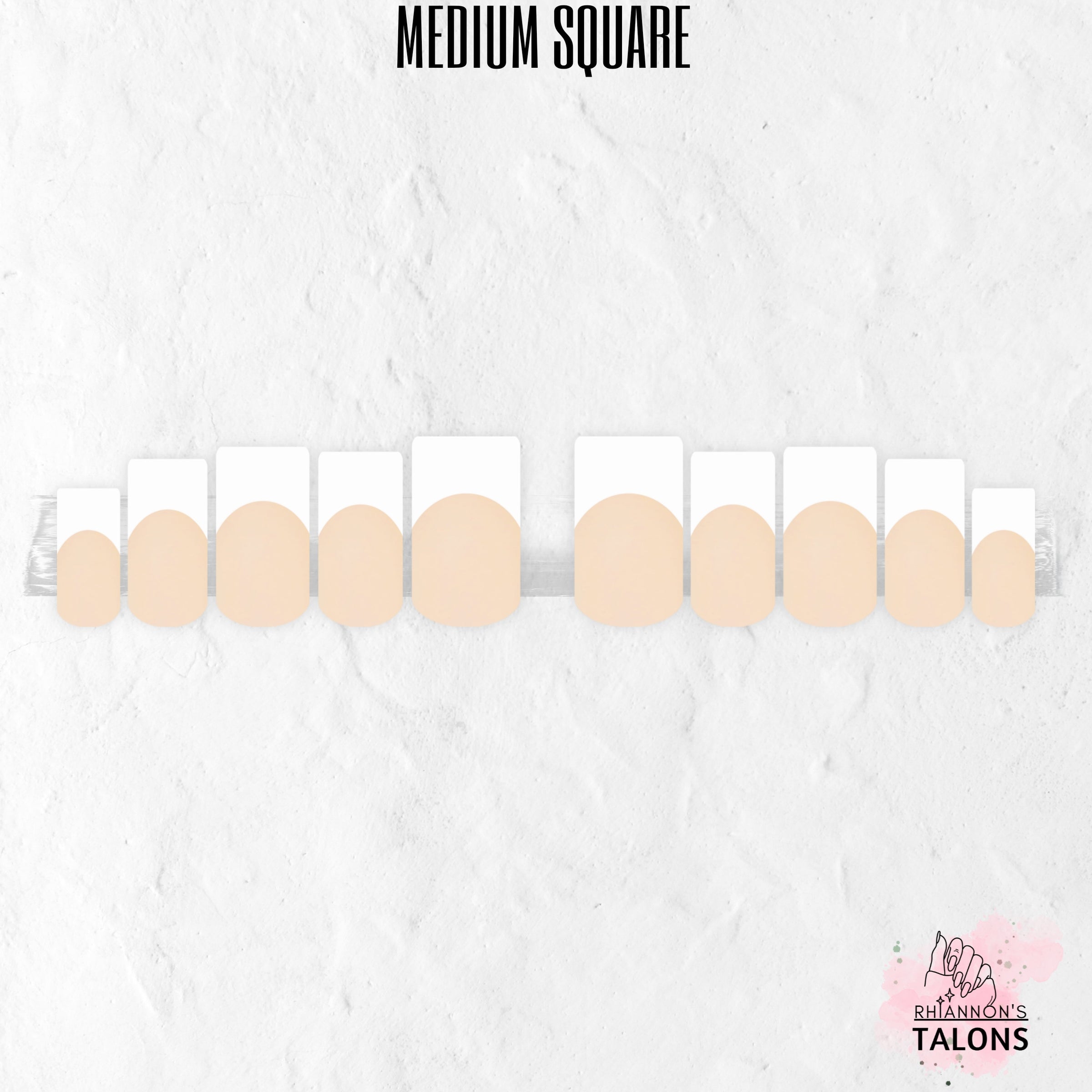 Beautiful Beige nude French tip press-on nails