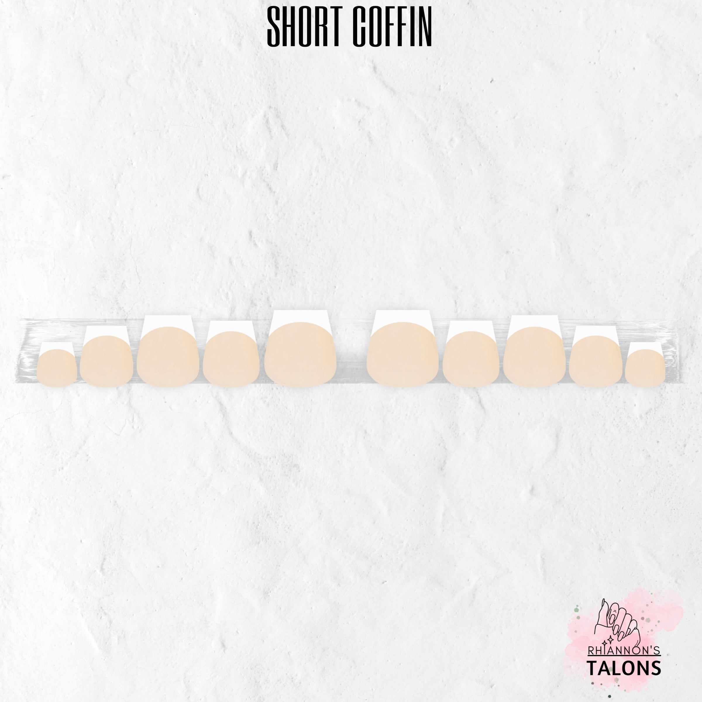Beautiful Beige nude French tip press-on nails