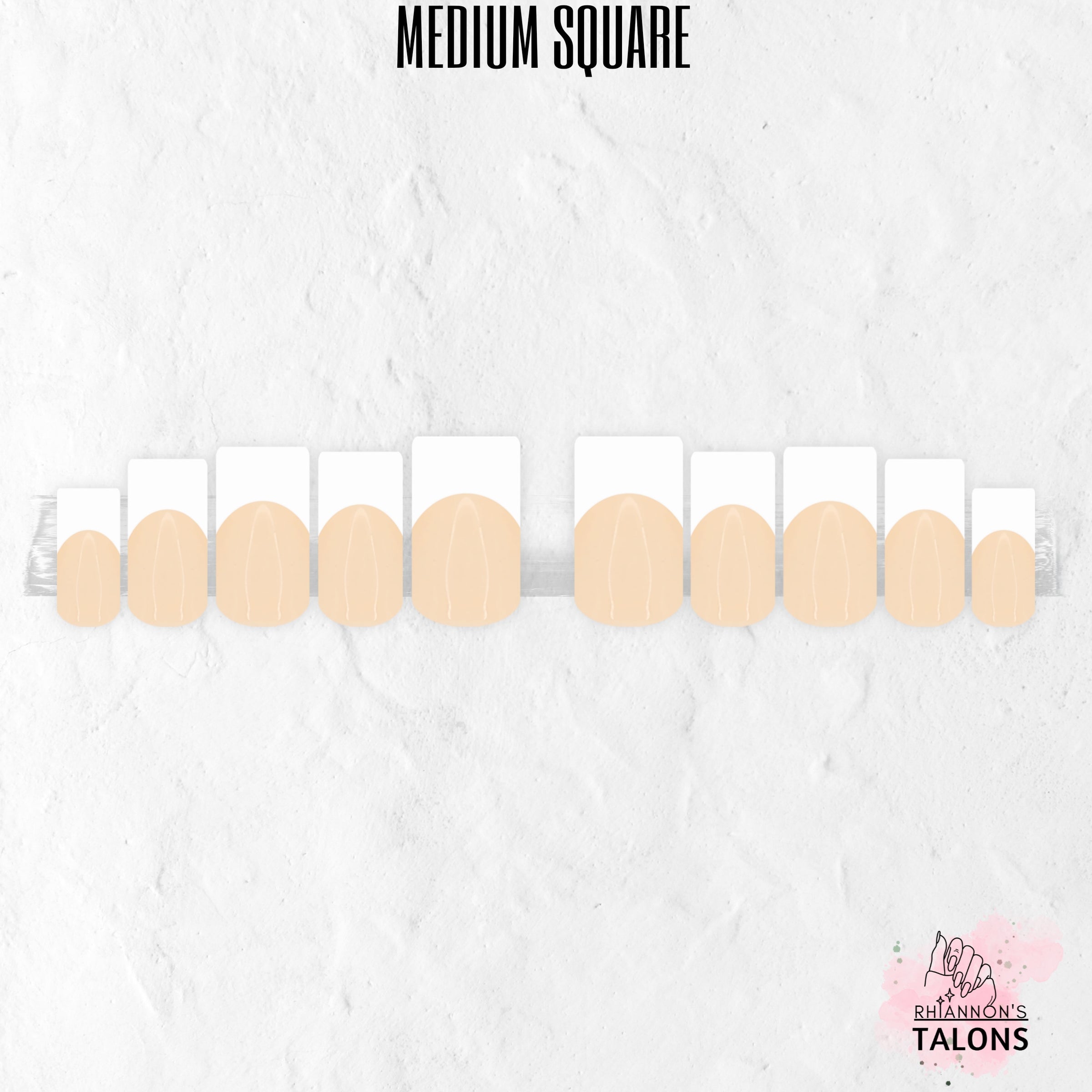 Beautiful Beige nude French tip press-on nails