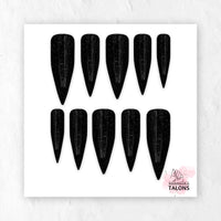 Black Starlight black glitter press-on nails