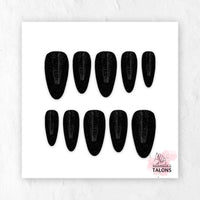 Black Starlight black glitter press-on nails