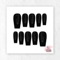 Black Starlight black glitter press-on nails