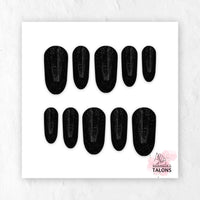 Black Starlight black glitter press-on nails