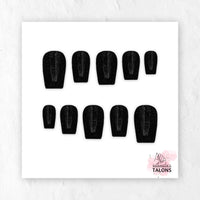 Black Starlight black glitter press-on nails