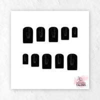 Black Starlight black glitter press-on nails