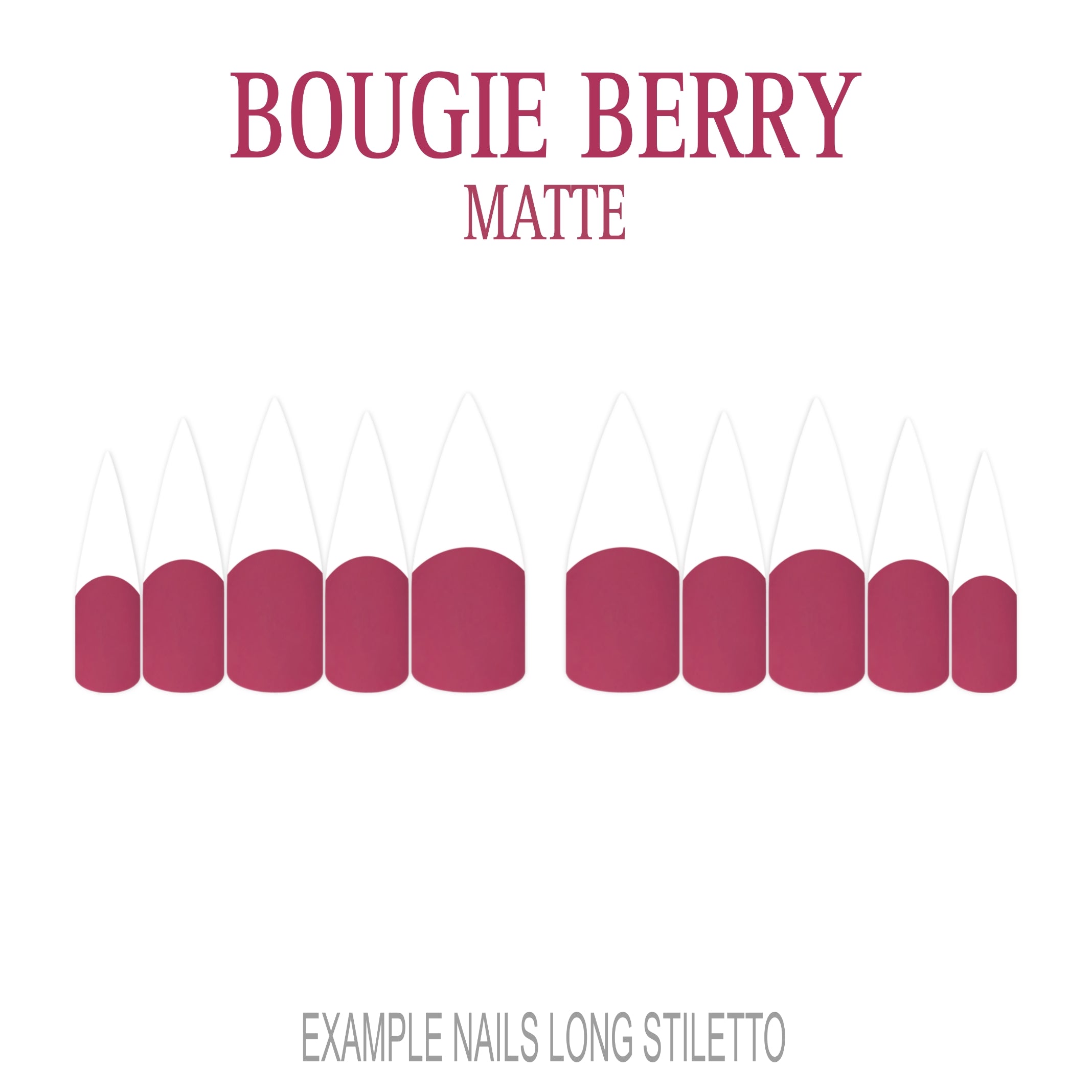 Bougie Berry berry pink French tip nails