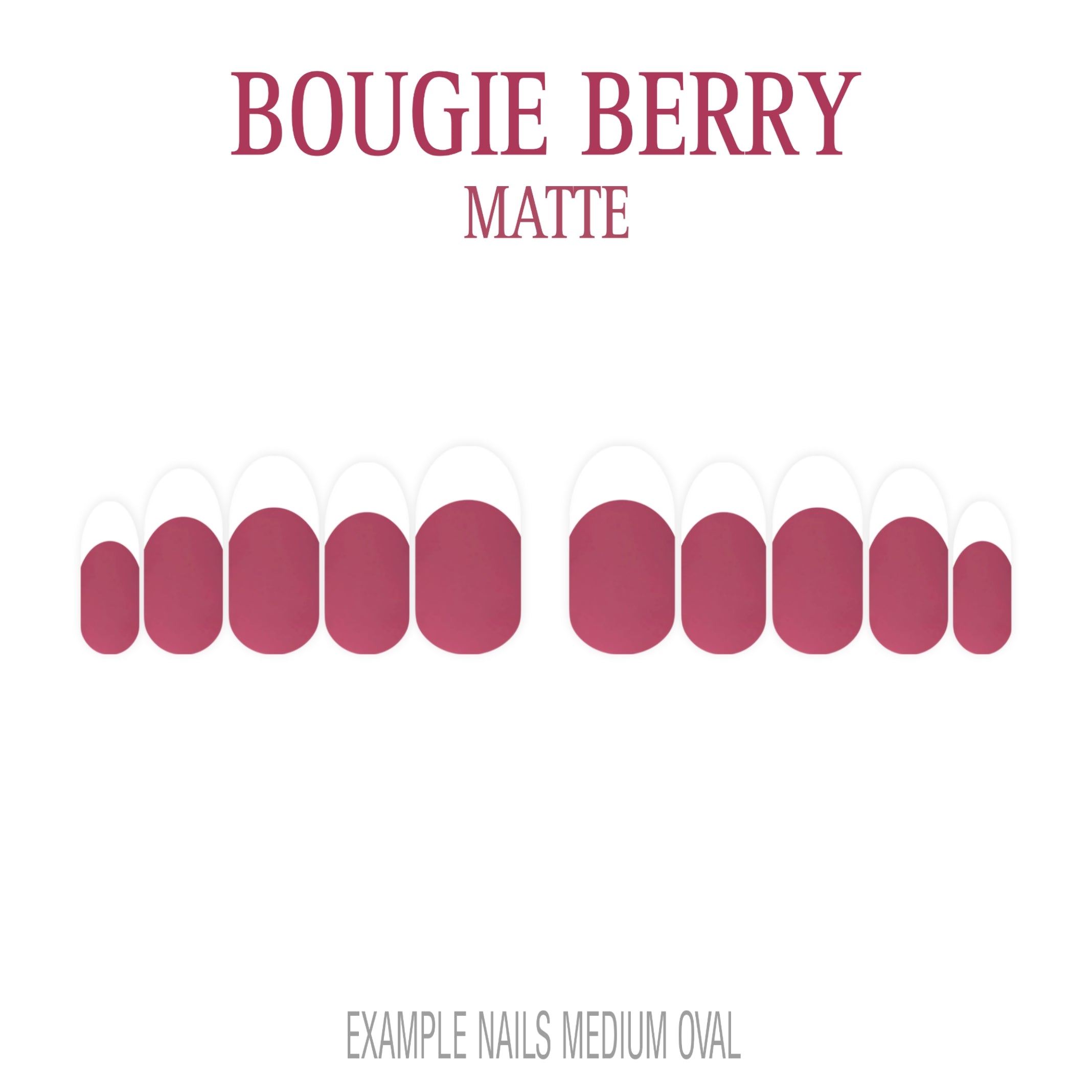 Bougie Berry berry pink French tip nails