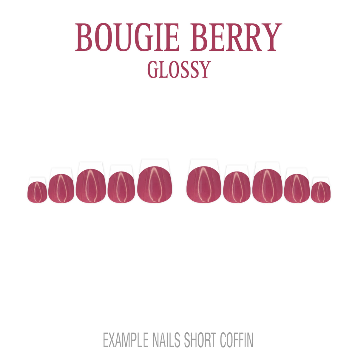 Bougie Berry berry pink French tip nails