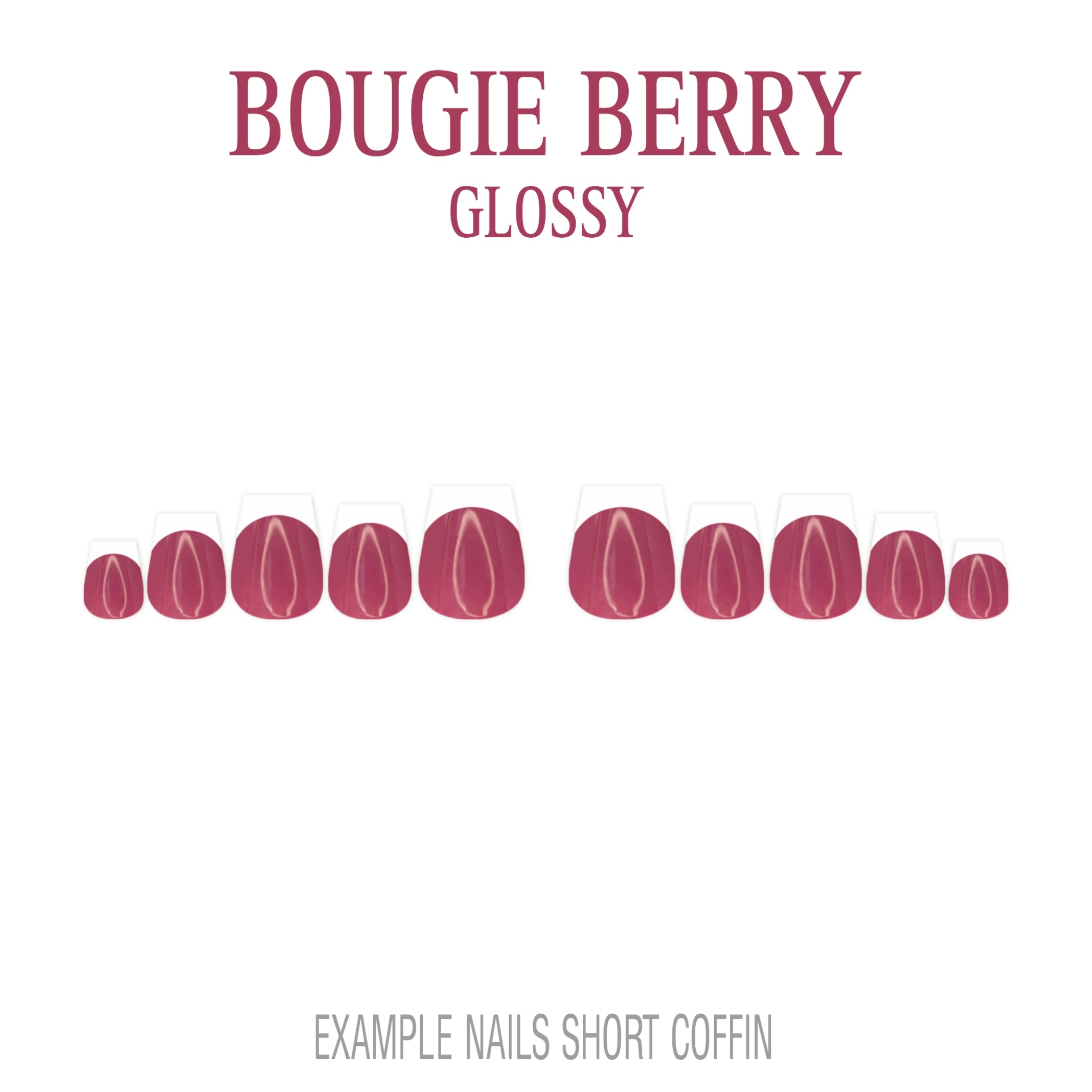 Bougie Berry berry pink French tip nails