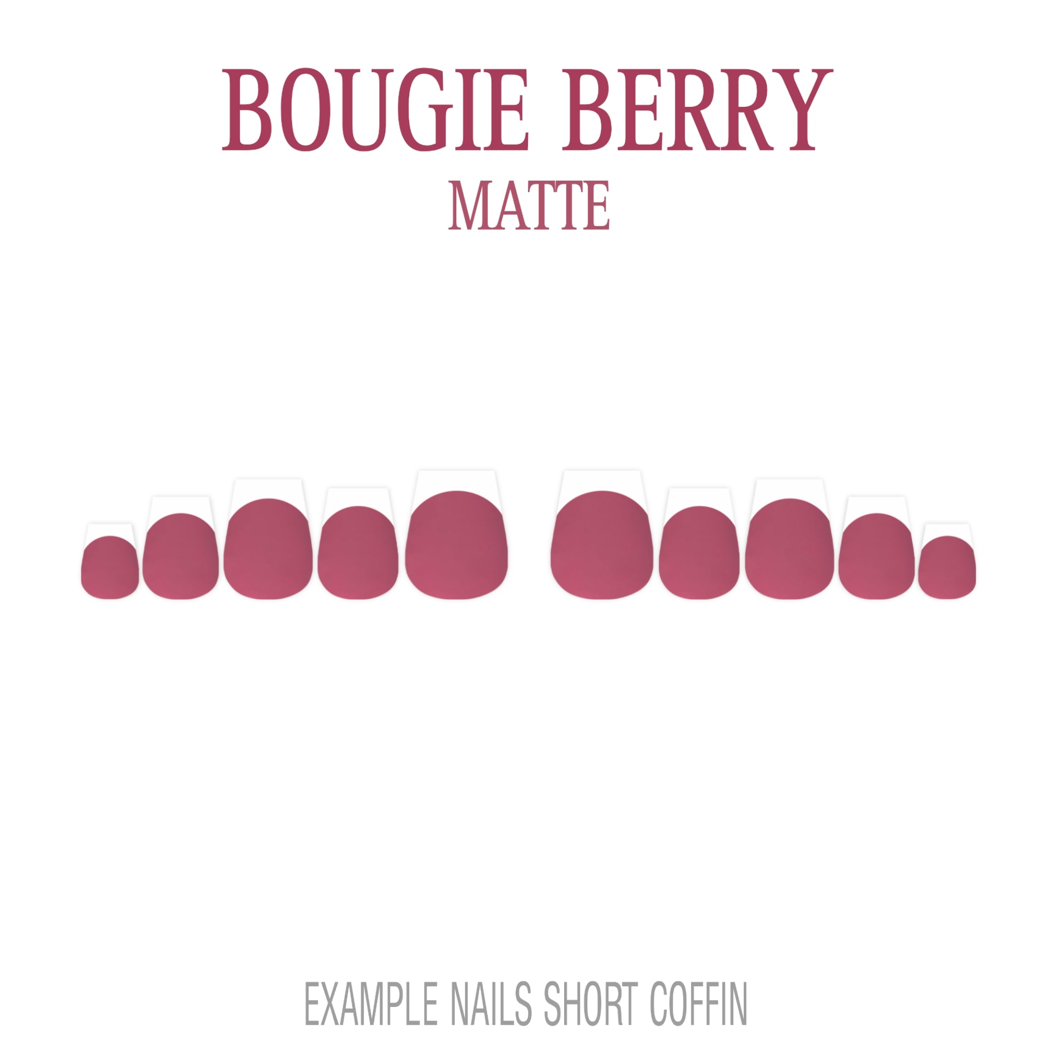 Bougie Berry berry pink French tip nails