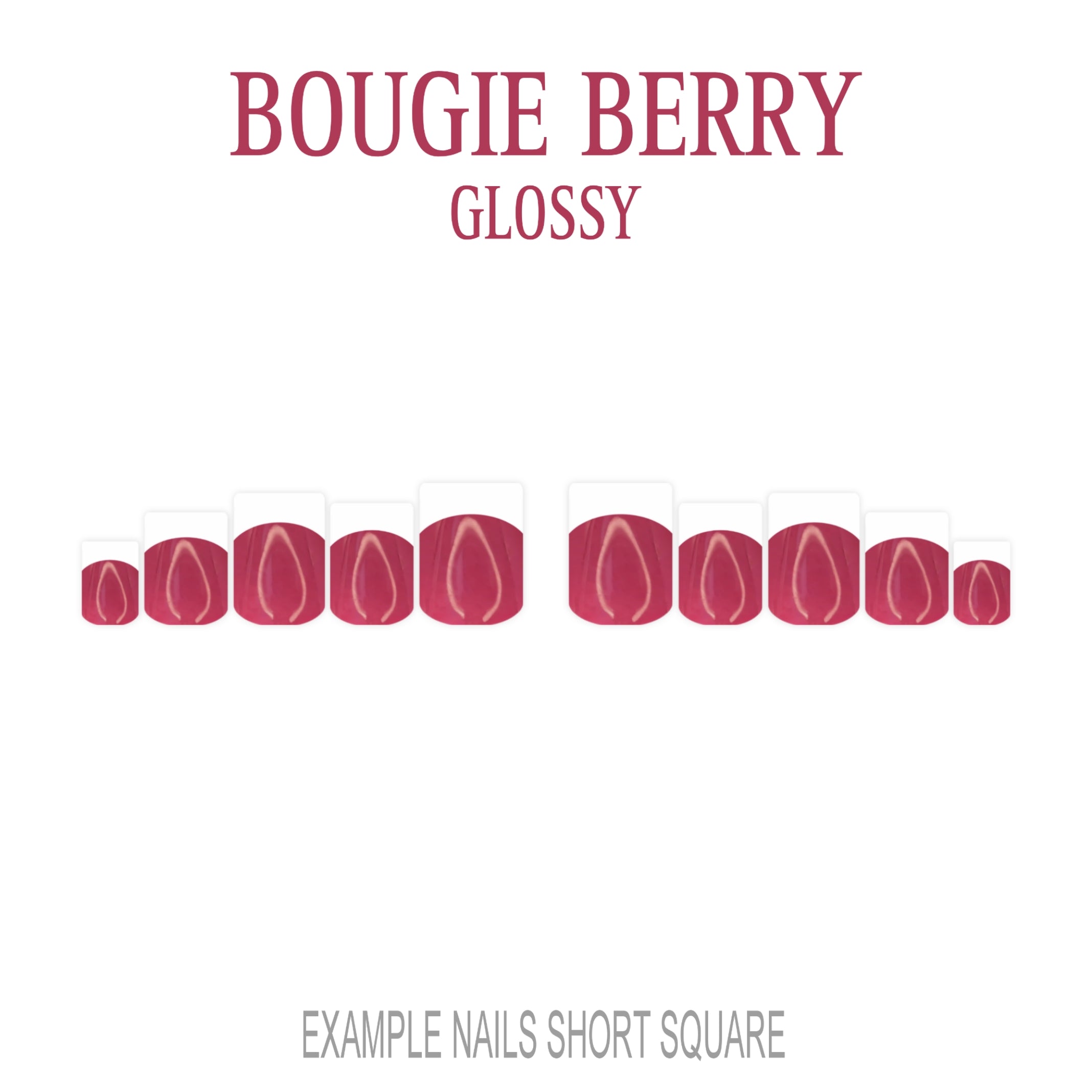 Bougie Berry berry pink French tip nails