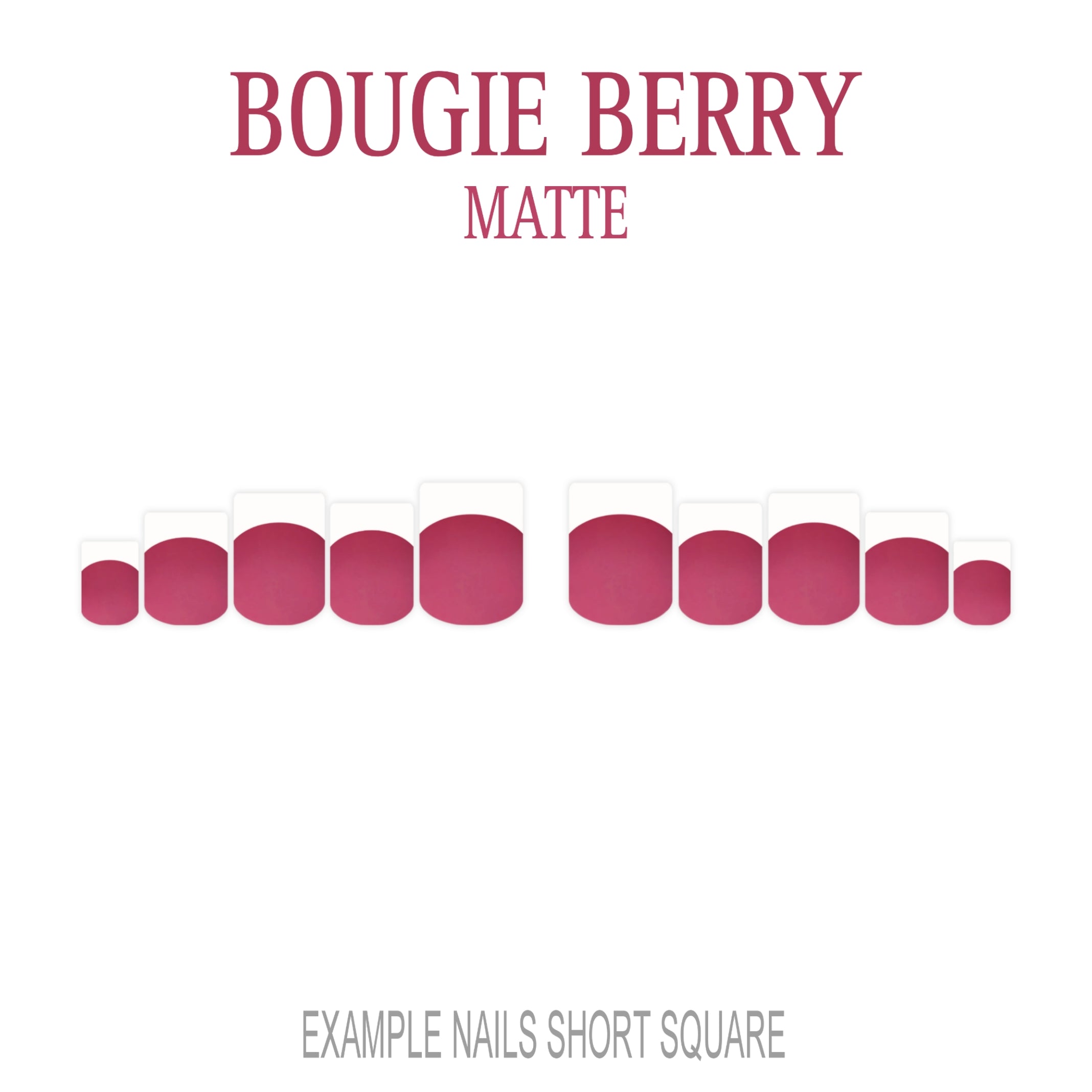 Bougie Berry berry pink French tip nails
