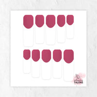 Bougie Berry berry pink French tip nails