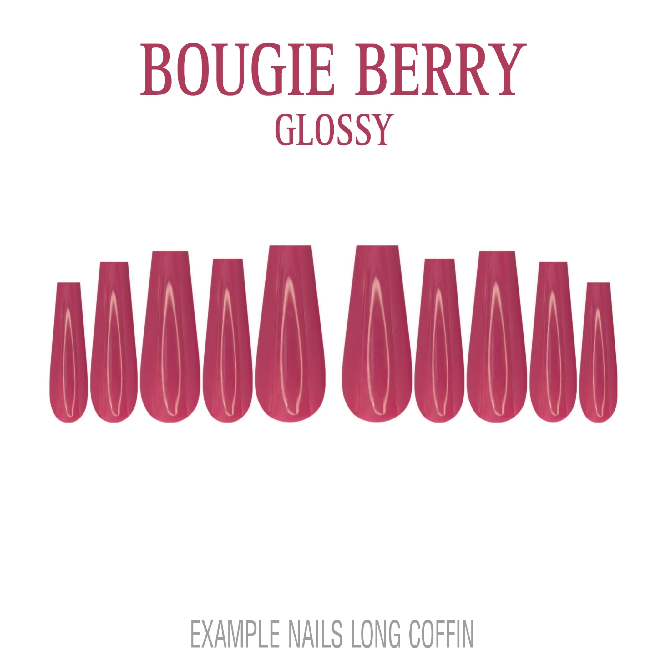 Bougie Berry pink berry press-on nails