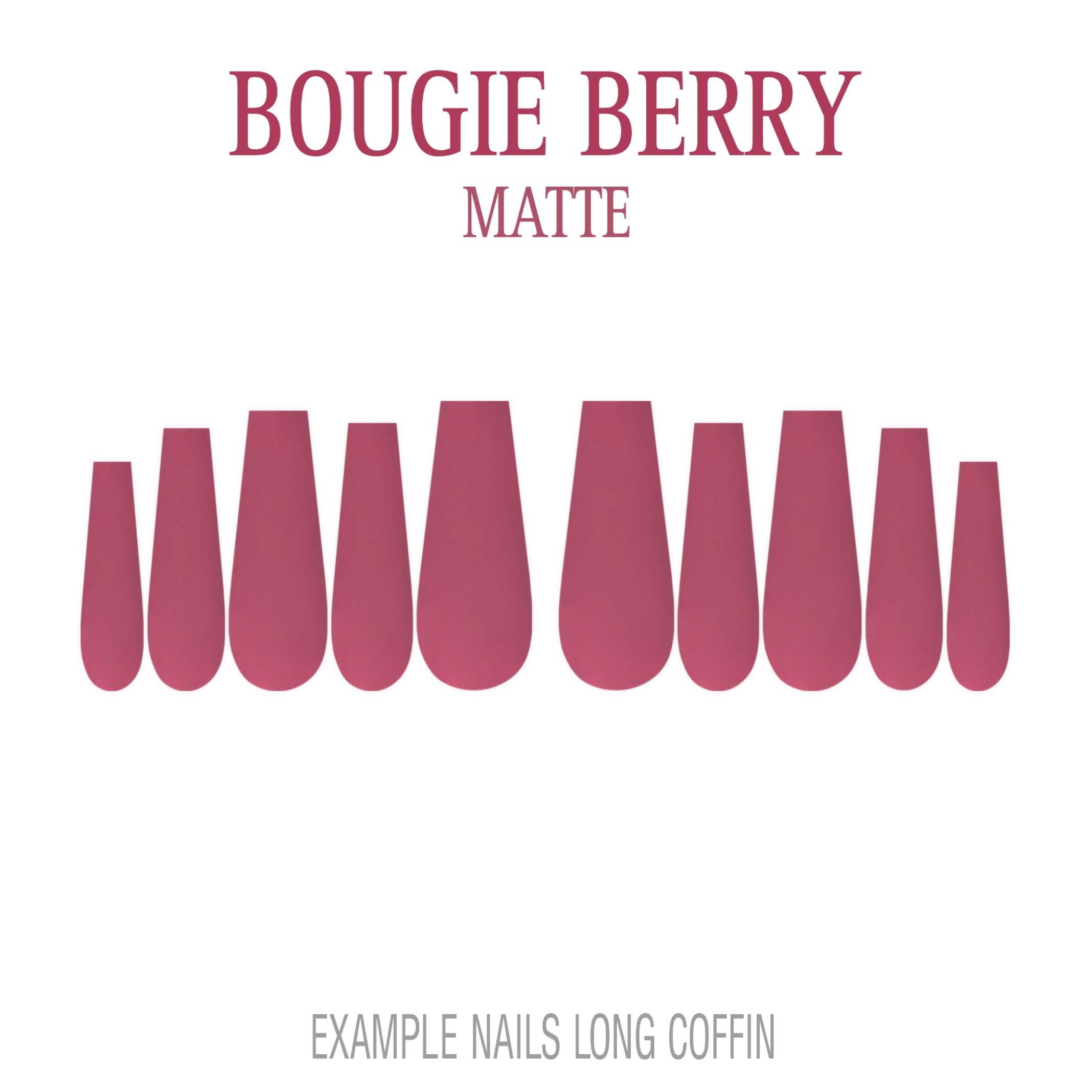 Bougie Berry pink berry press-on nails