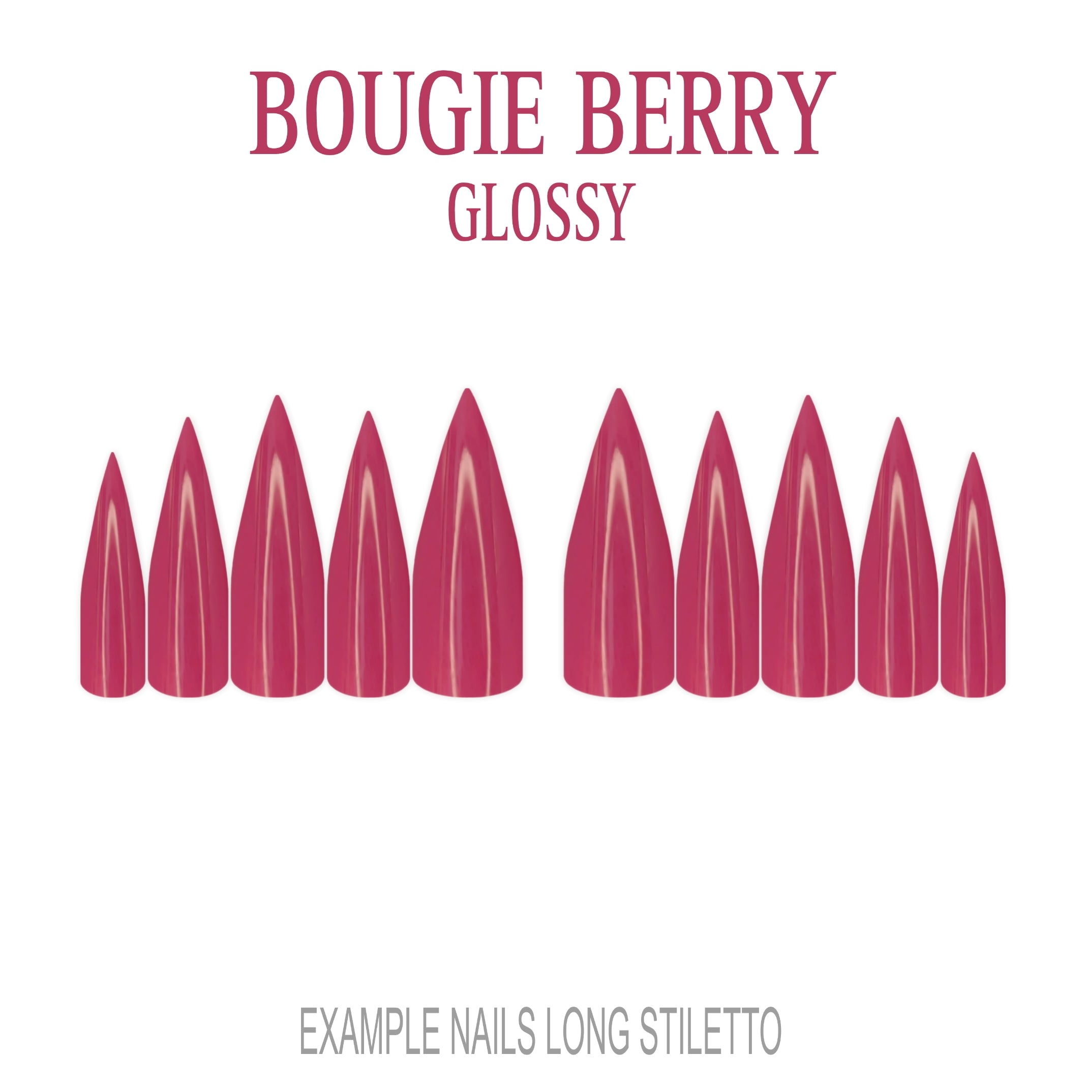 Bougie Berry pink berry press-on nails