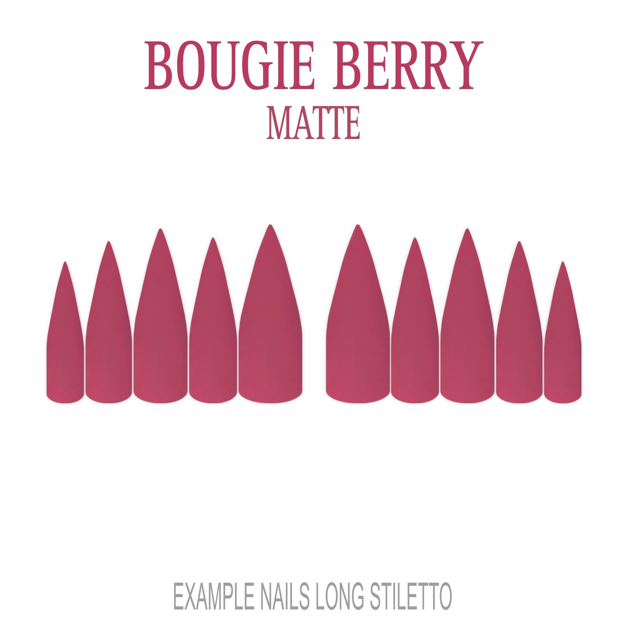Bougie Berry pink berry press-on nails