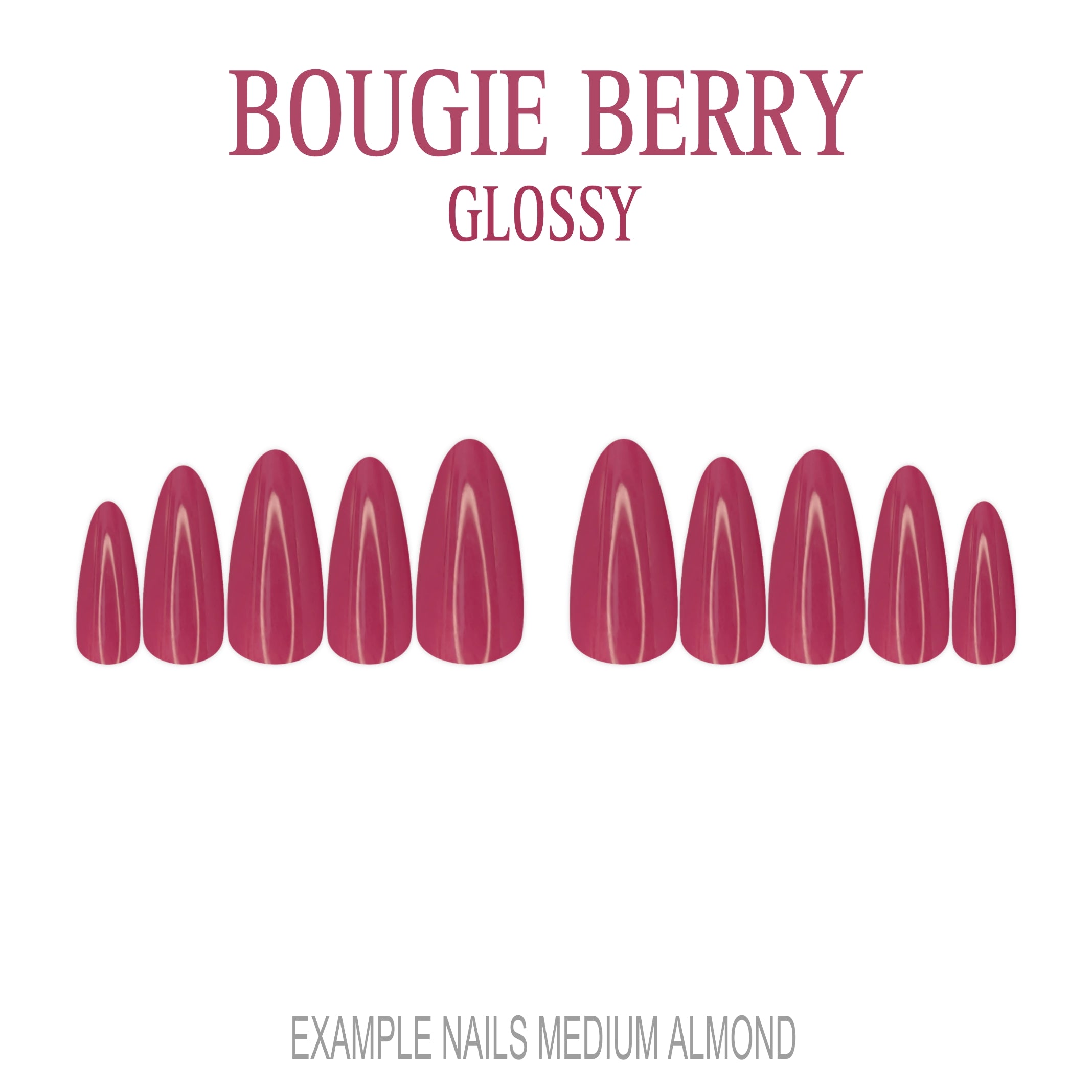 Bougie Berry pink berry press-on nails
