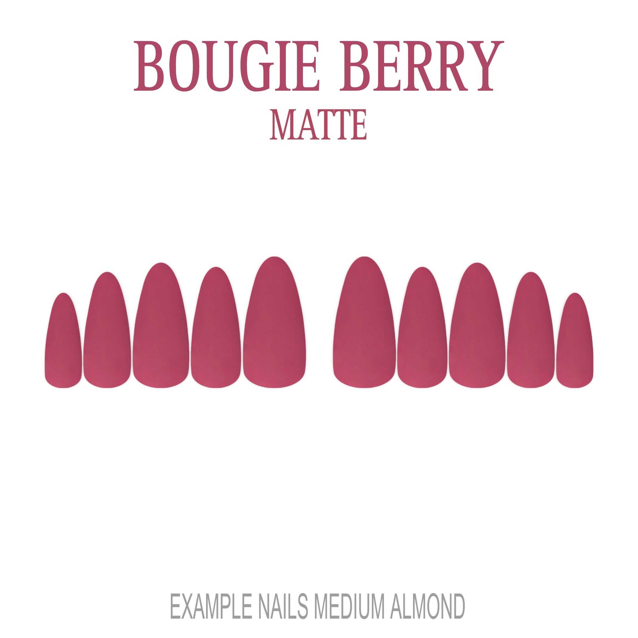 Bougie Berry pink berry press-on nails