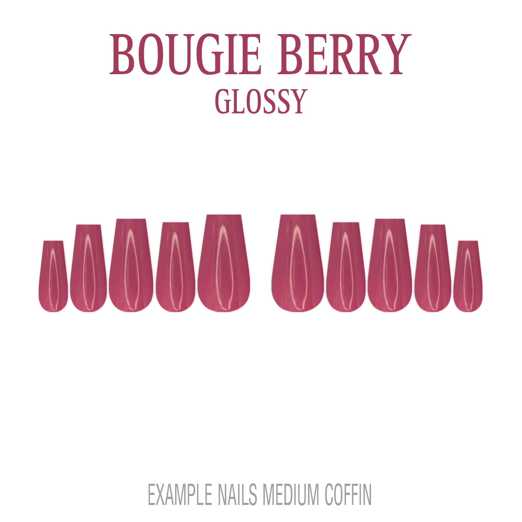 Bougie Berry pink berry press-on nails
