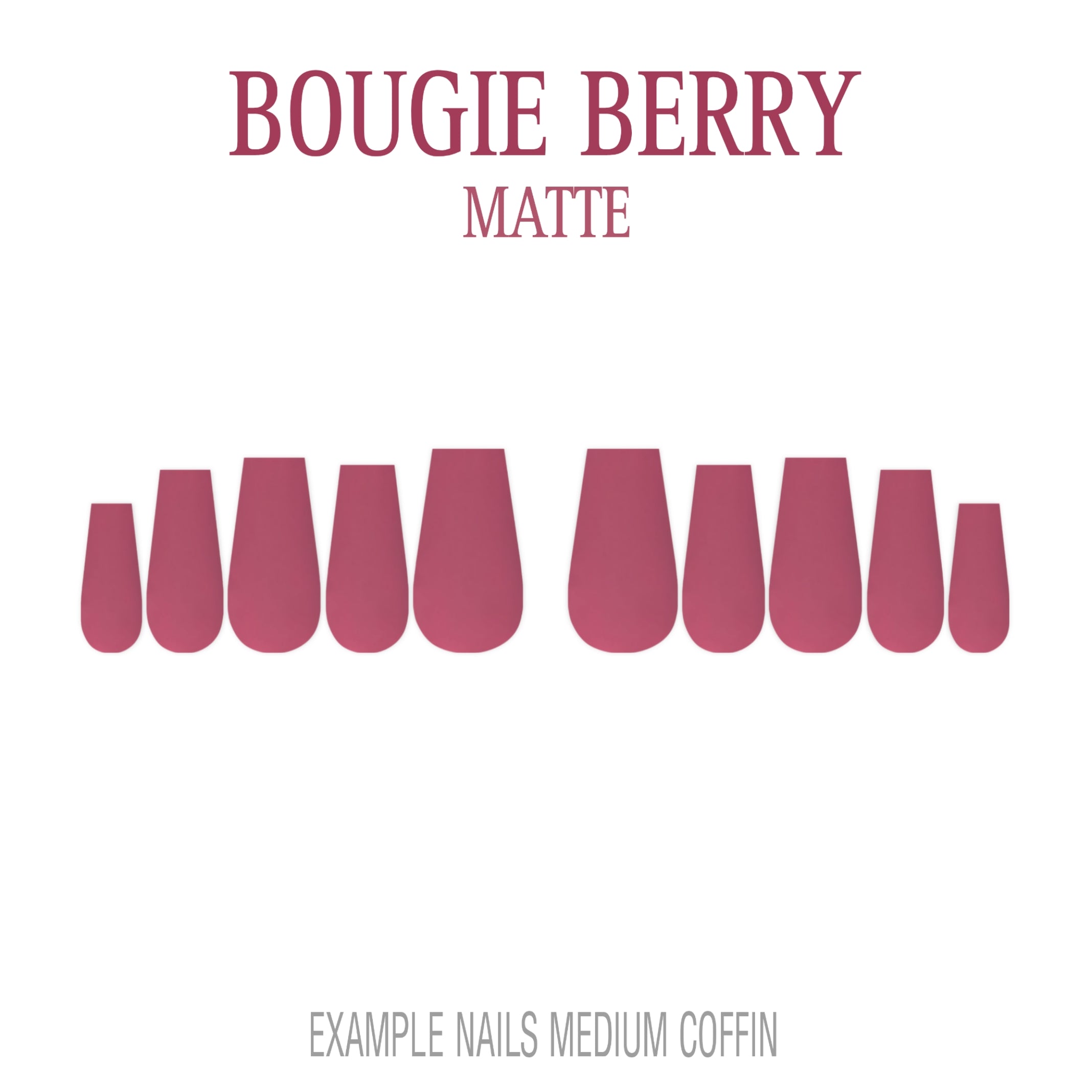 Bougie Berry pink berry press-on nails