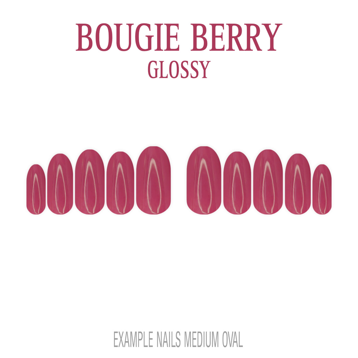 Bougie Berry pink berry press-on nails
